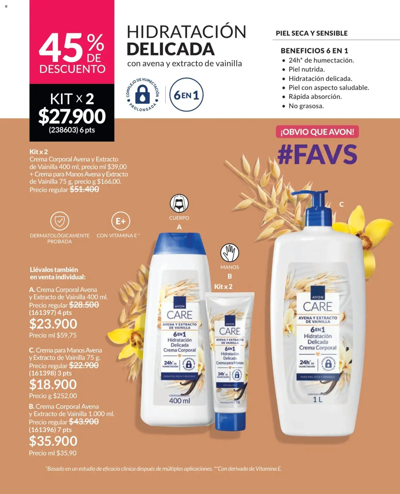 Avon revista - valida desde el 01.04.2026 | Página: 152 | Productos: Crema, Avena, Individual