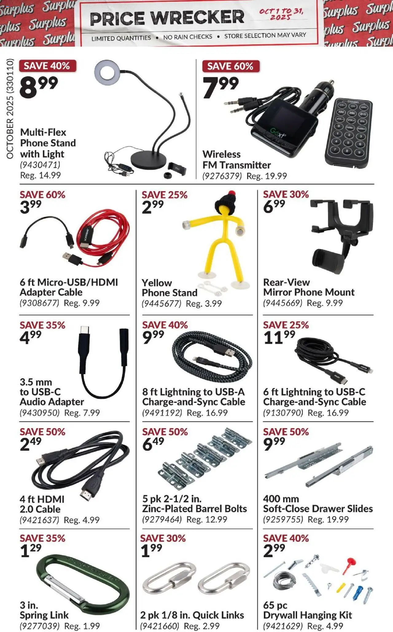 Princess Auto flyer valid from 01.10.2025 | Page: 7 | Products: Phone, PC, Adapter, Mirror
