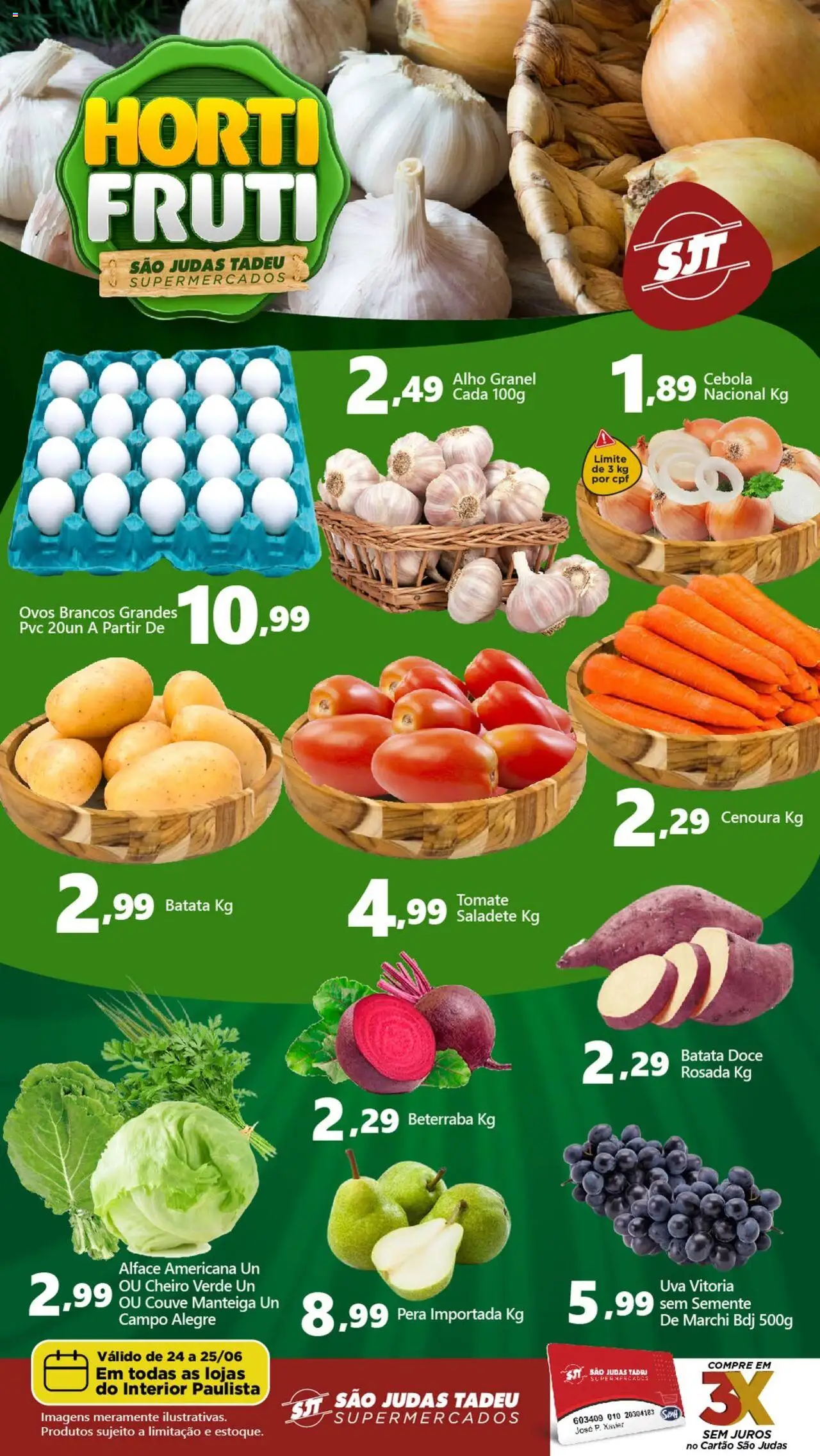 São Judas Tadeu Folheto - válido de 24.06.2025 | Página: 1 | Produtos: Beterraba, Manteiga, Alface, Batata
