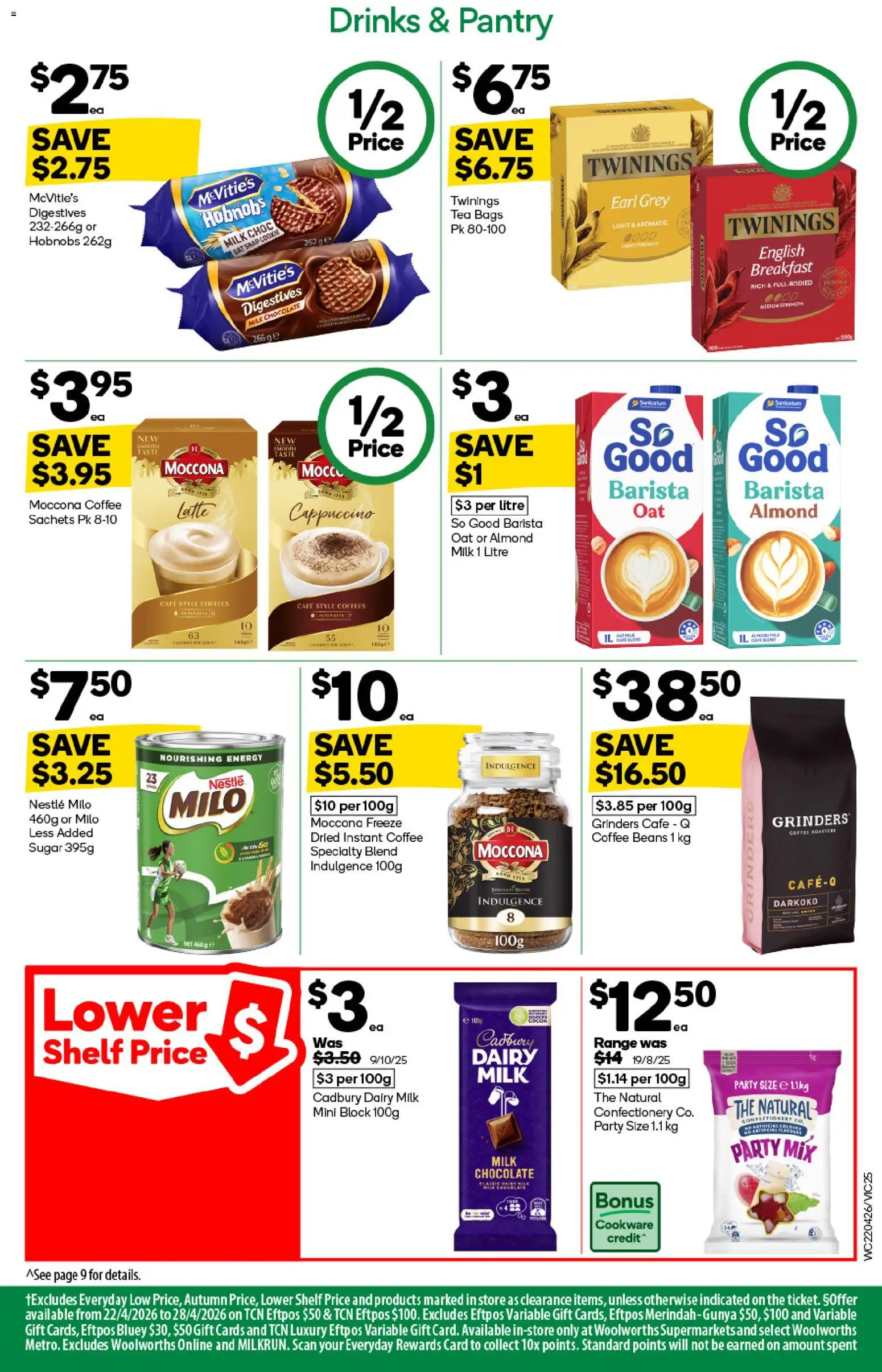 Woolworths catalogue - valid from 22.04.2026 | Page: 25 | Products: Shelf, Light, Cookware, Moccona