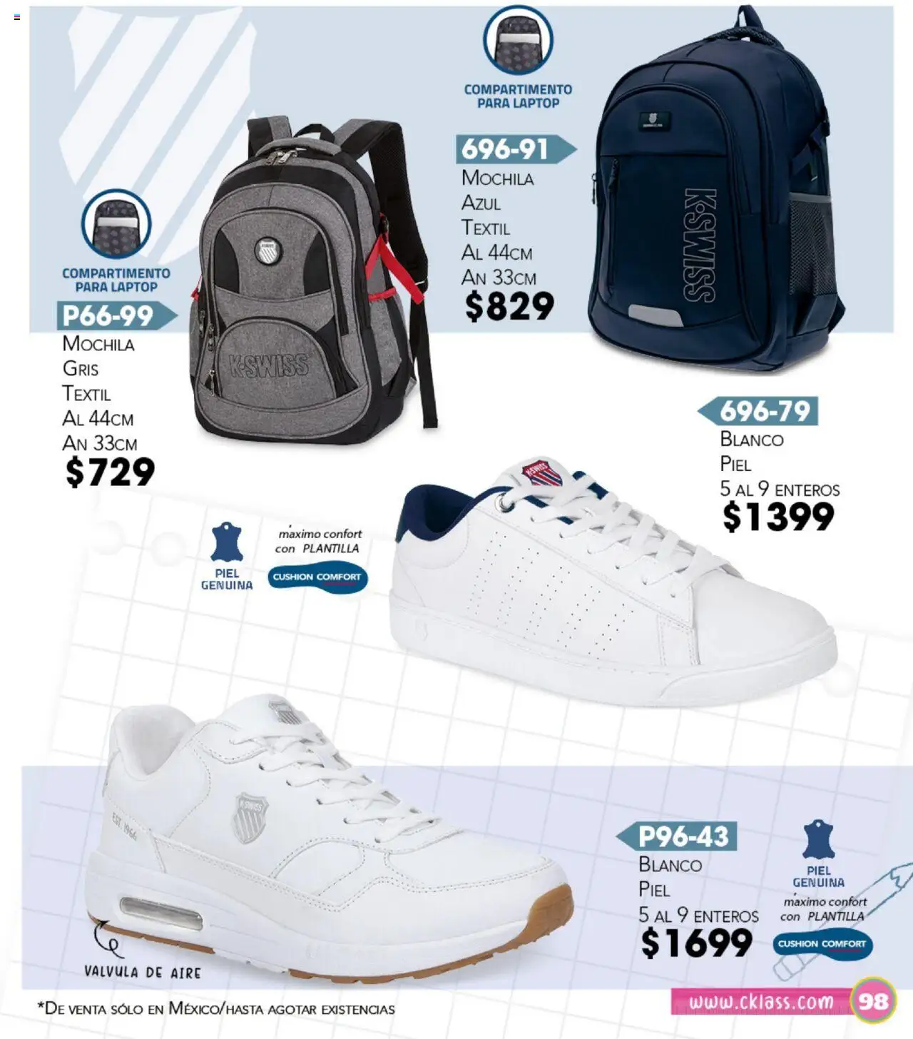 Nuevas ofertas de Cklass válidas en toda la República Mexicana desde el 14.07.2025. ¡Encuentra las mejores ofertas en Cklass catálogo Escolar! | Página: 99 | Productos: Mochila, Válvula