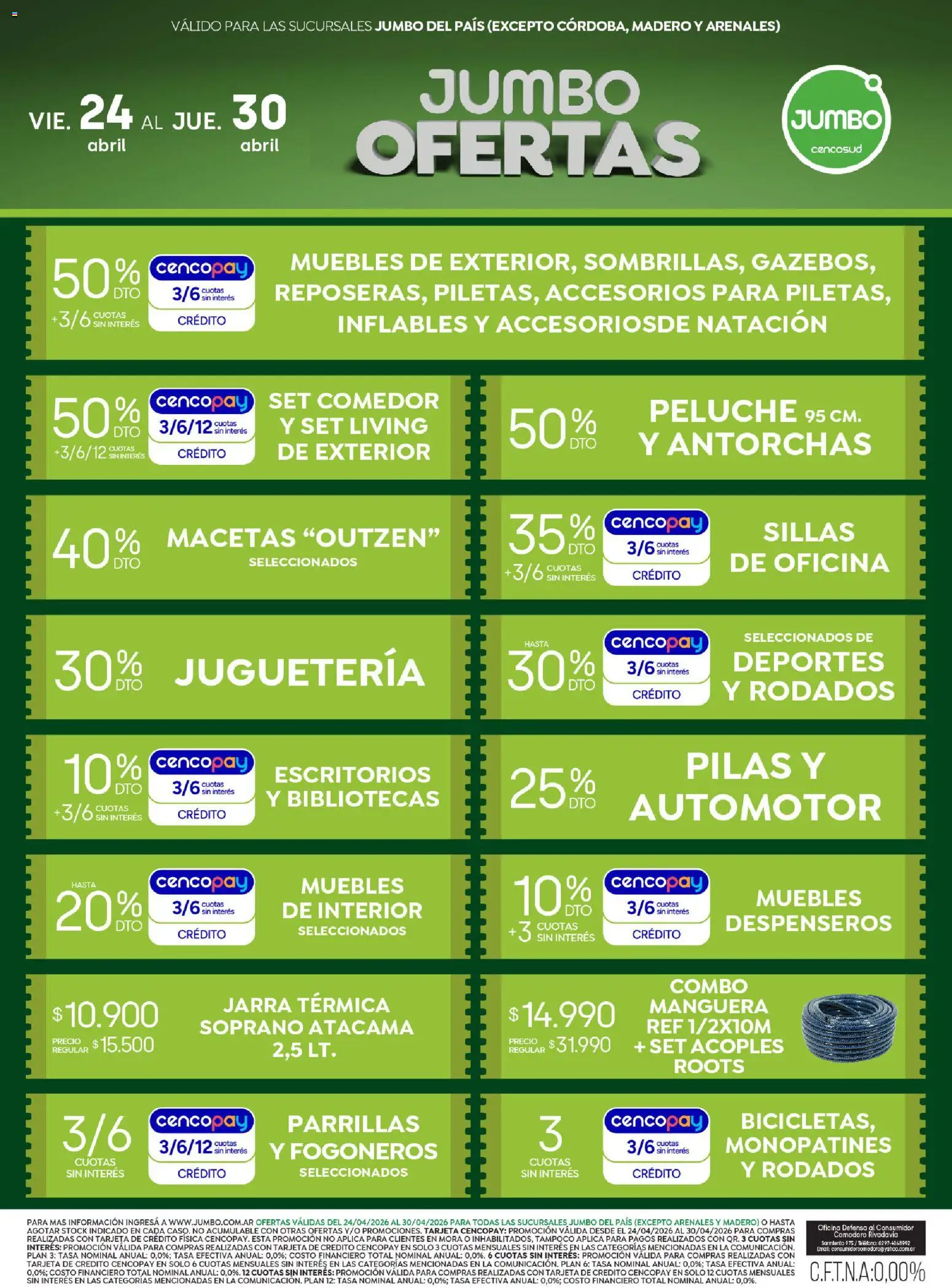 Jumbo - Ofertas | Electro y Hogar │ válido desde el 24.04.2026 | Página: 3 | Productos: Pilas, Jarra, Manguera, Térmica