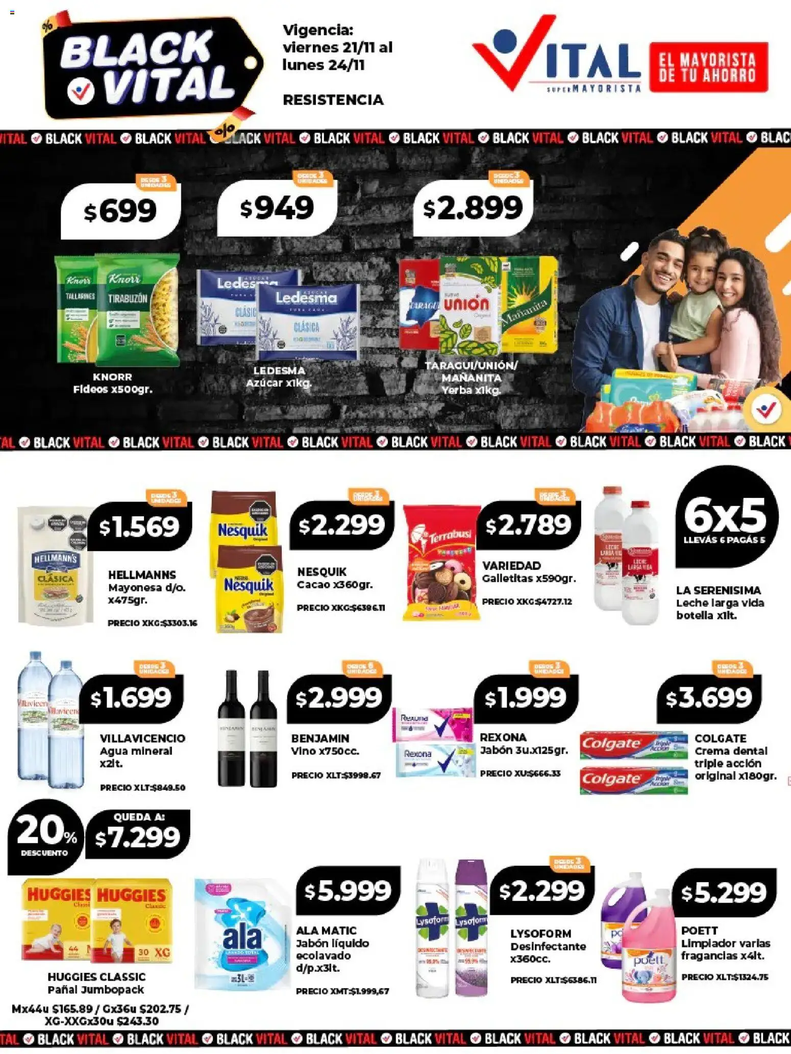 Vital - Ofertas fin │ válido desde el 21.11.2025 | Página: 1 | Productos: Galletitas, Jabón líquido, Agua, Cacao