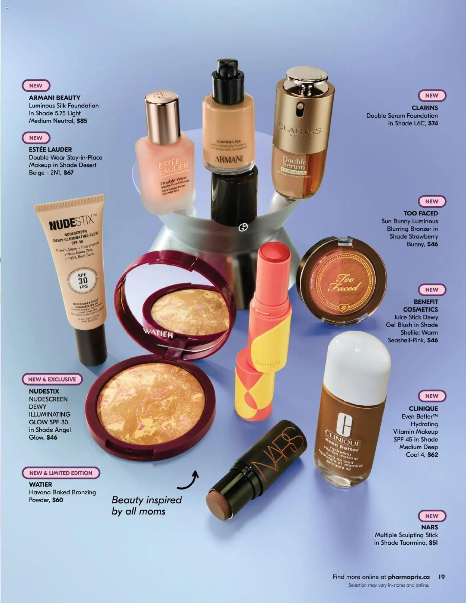 Pharmaprix flyer valid from 11.04.2026 | Page: 19 | Products: Bronzer, Blush, Sunscreen, Juice