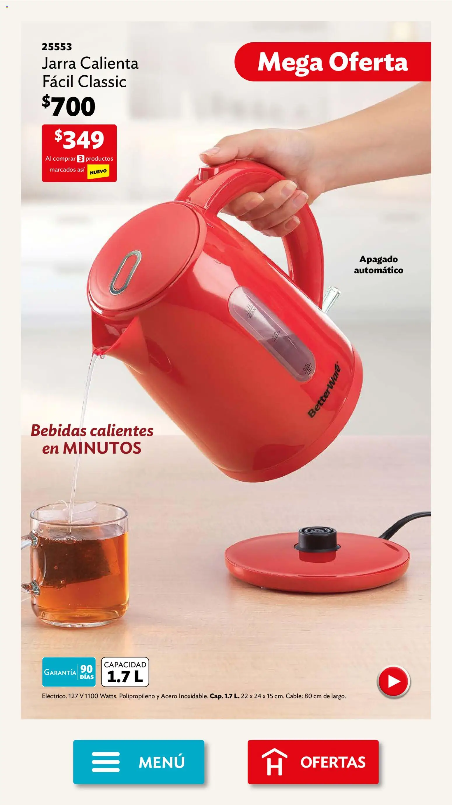 Nuevas ofertas de Betterware válidas en toda la República Mexicana desde el 03.11.2025. ¡Encuentra las mejores ofertas en Betterware campaña 11 2025! | Página: 6 | Productos: Cable, Jarra