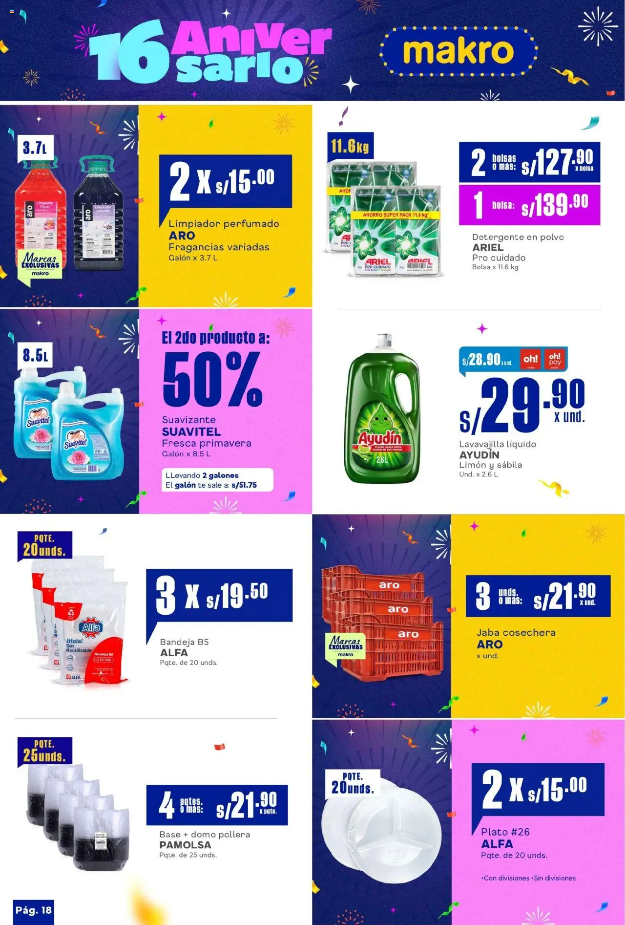 Catálogo Makro válido desde 17.07.2025 | Página: 20 | Productos: Detergente, Té, Bolsa, Polvo