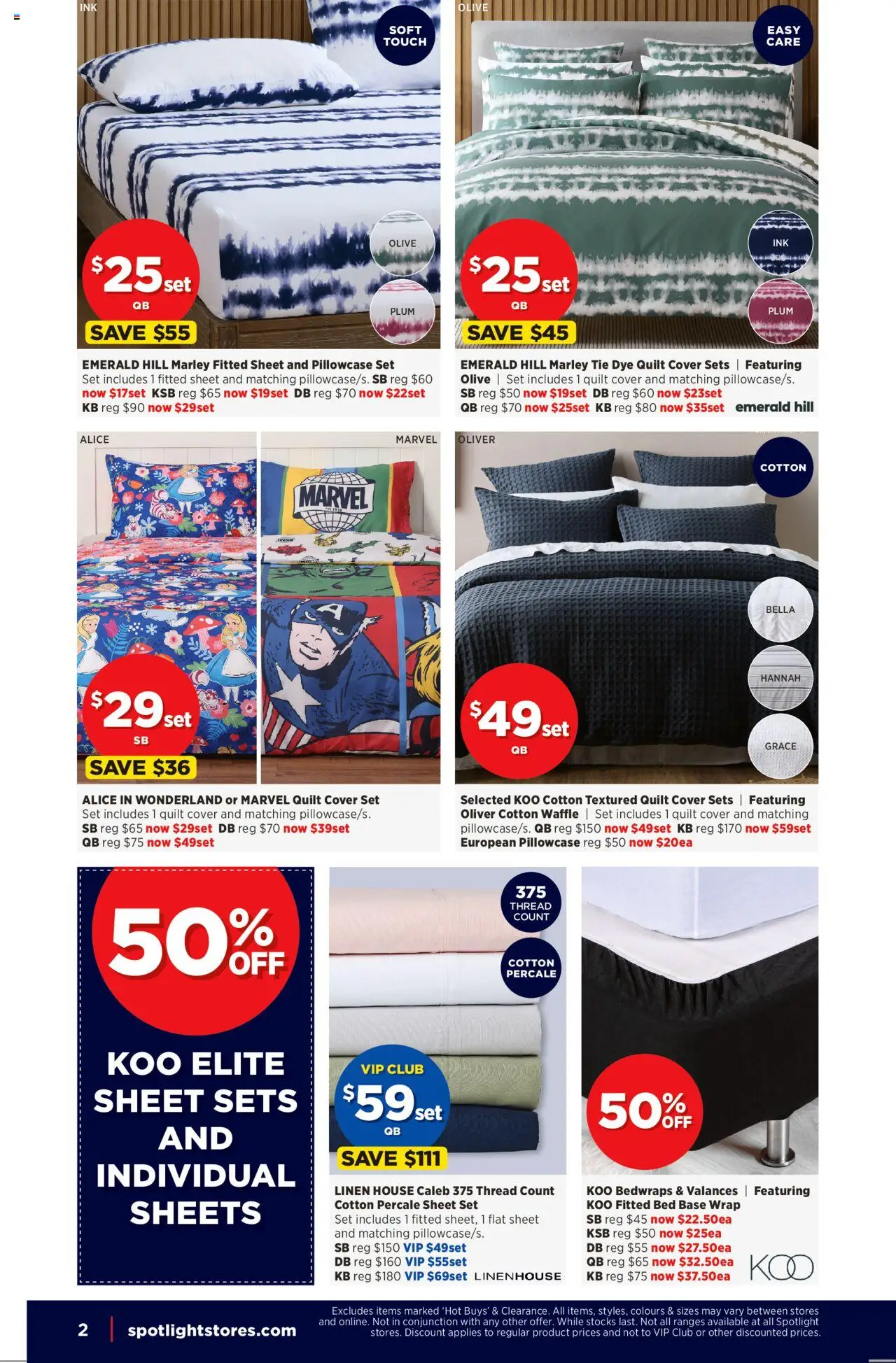 Spotlight catalogue - valid from 08.10.2025 | Page: 2 | Products: Emerald, Linen, Tie, Bed
