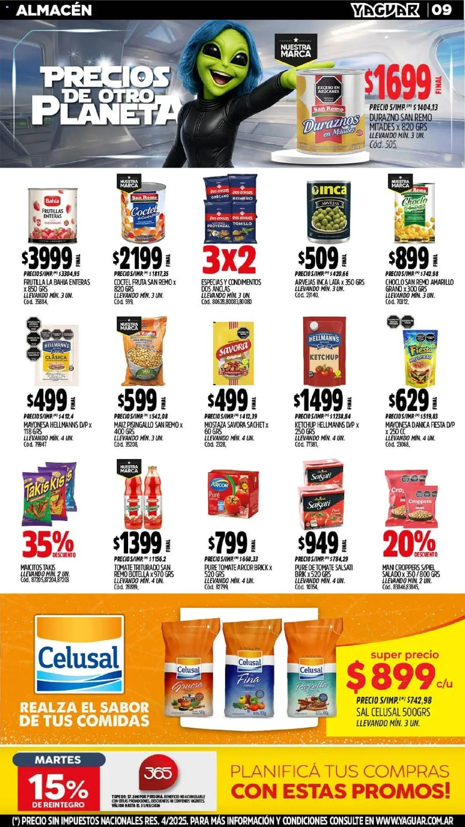 Yaguar - Oferta Semanal Trelew │ válido desde el 11.03.2026 | Página: 13 | Productos: Frutilla, Durazno, Arvejas, Provenzal