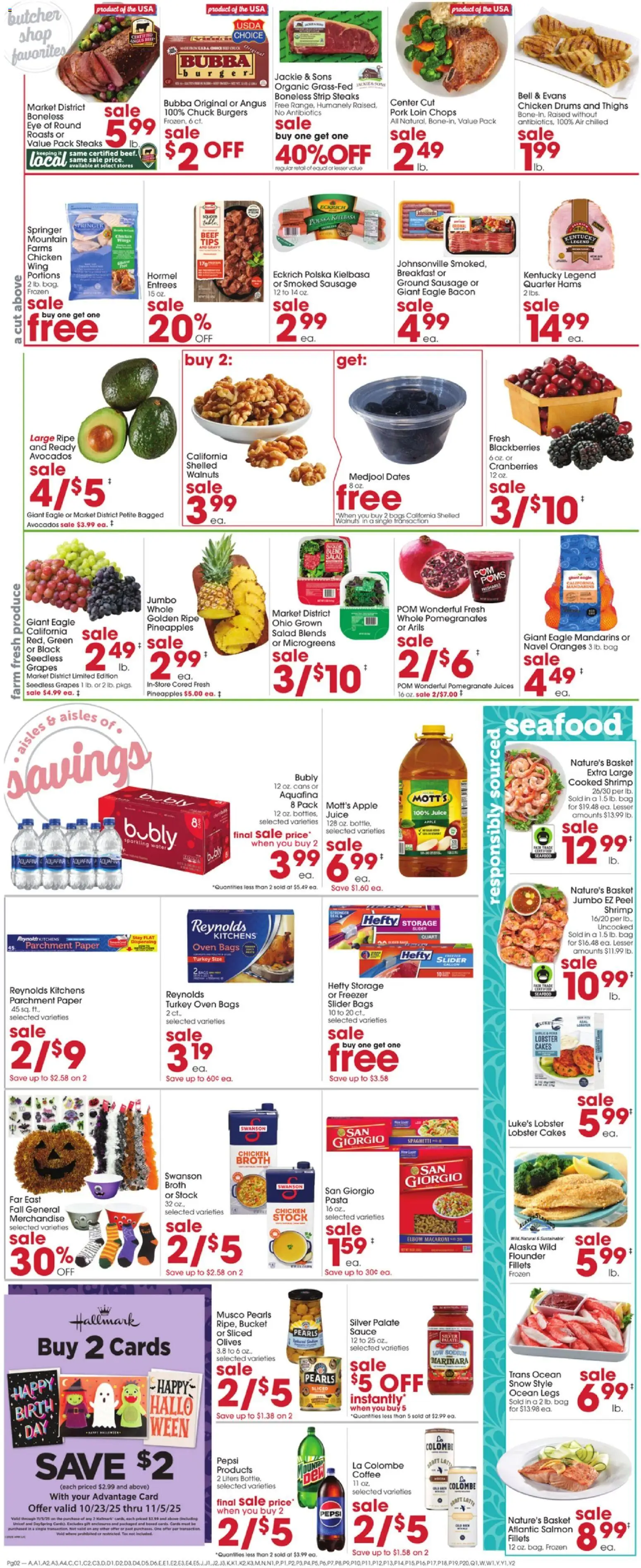 Giant Eagle Weekly Ad - valid from 30.10.2025 | Page: 2 | Products: Medjool Dates, Coffee, Pork, Beef