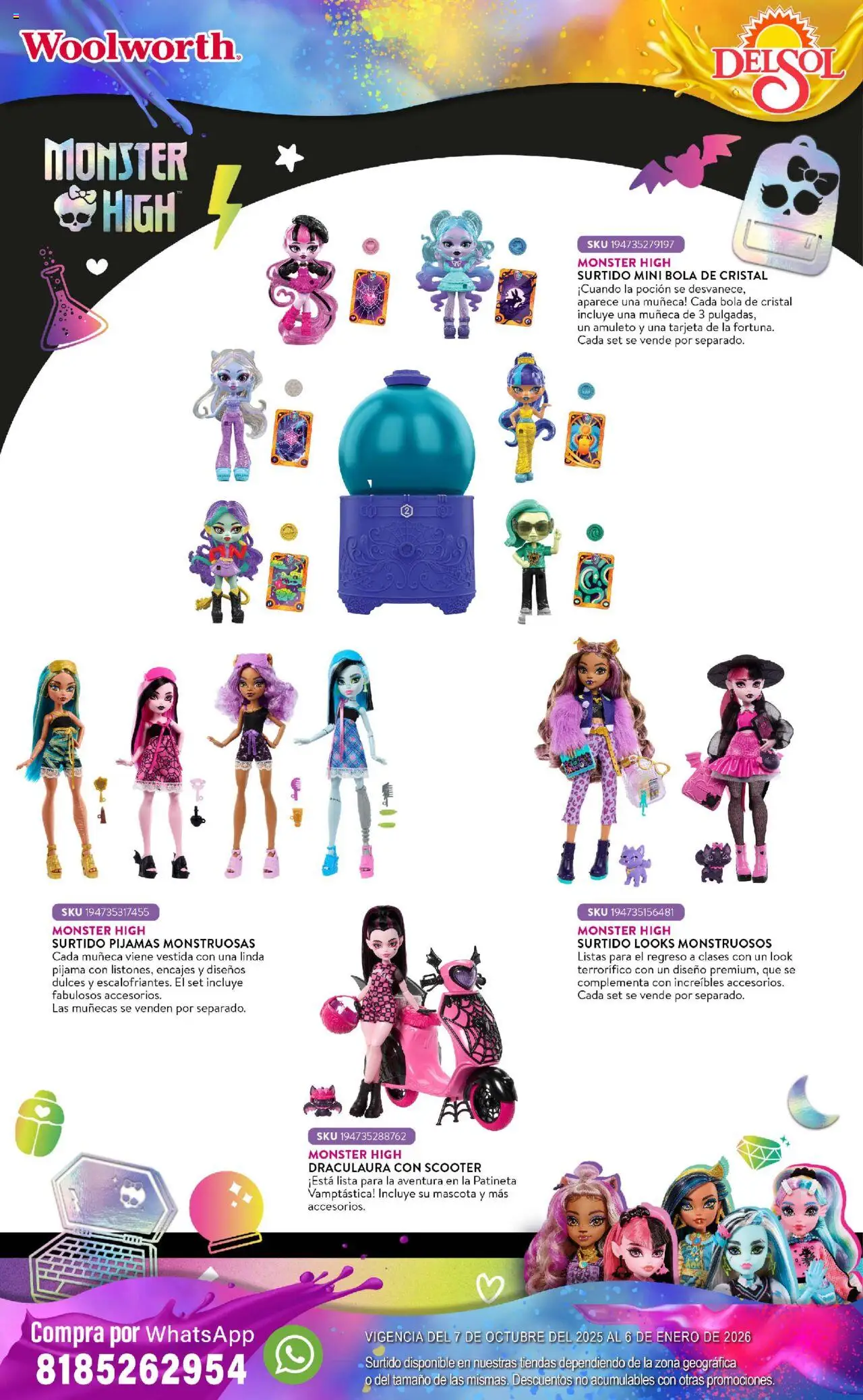 Nuevas ofertas de Del Sol y Woolworth válidas en toda la República Mexicana desde el 07.10.2025. ¡Encuentra las mejores ofertas en Del Sol y Woolworth - Catálogo Castillo Del Juguete! | Página: 56 | Productos: Pijama, Dulces, Scooter