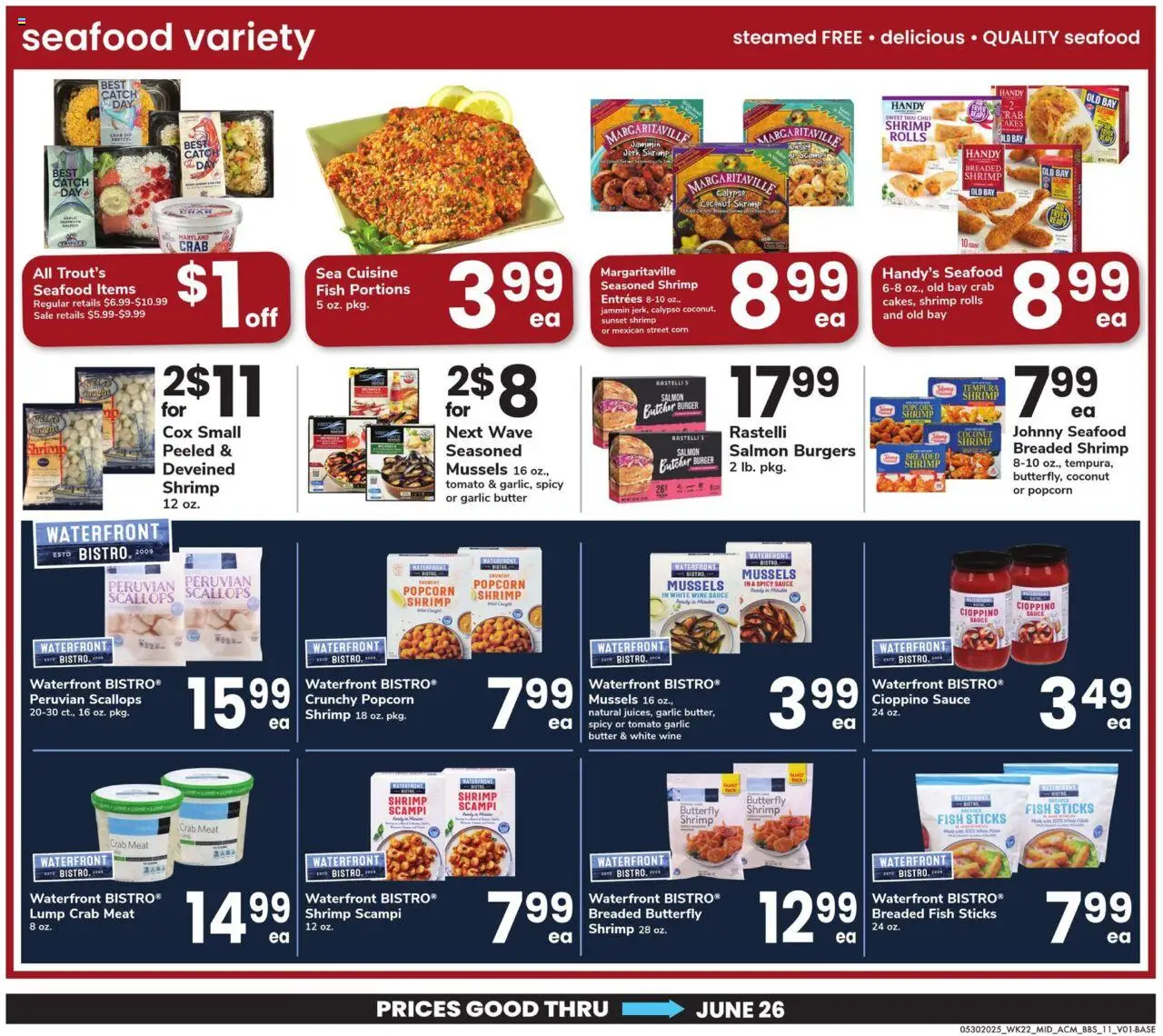 Acme Big Book of Savings - valid from 30.05.2025 | Page: 11 | Products: Butter, Fish, Sauce, Seafood