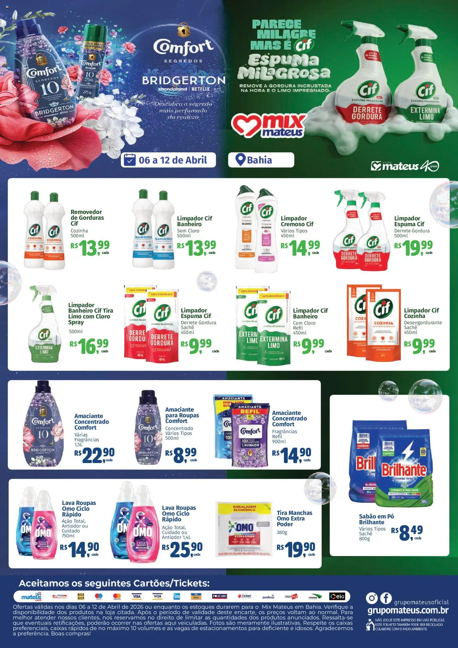 Mateus Folheto - válido de 06.04.2026 | Página: 1 | Produtos: Pó, Tira manchas, Sabão, Porta