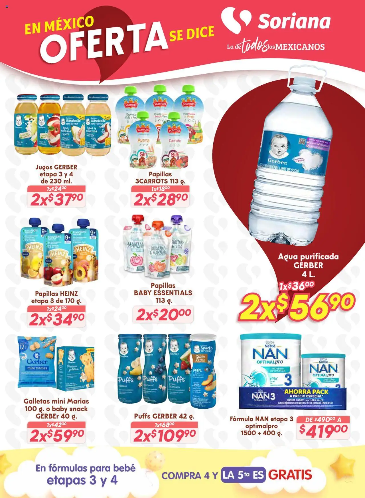 Nuevas ofertas de Soriana válidas en toda la República Mexicana desde el 16.10.2025. ¡Encuentra las mejores ofertas en Soriana - Preciazazaso Híper: Valle de México! | Página: 34 | Productos: Camote, Agua, Espinaca, Galletas