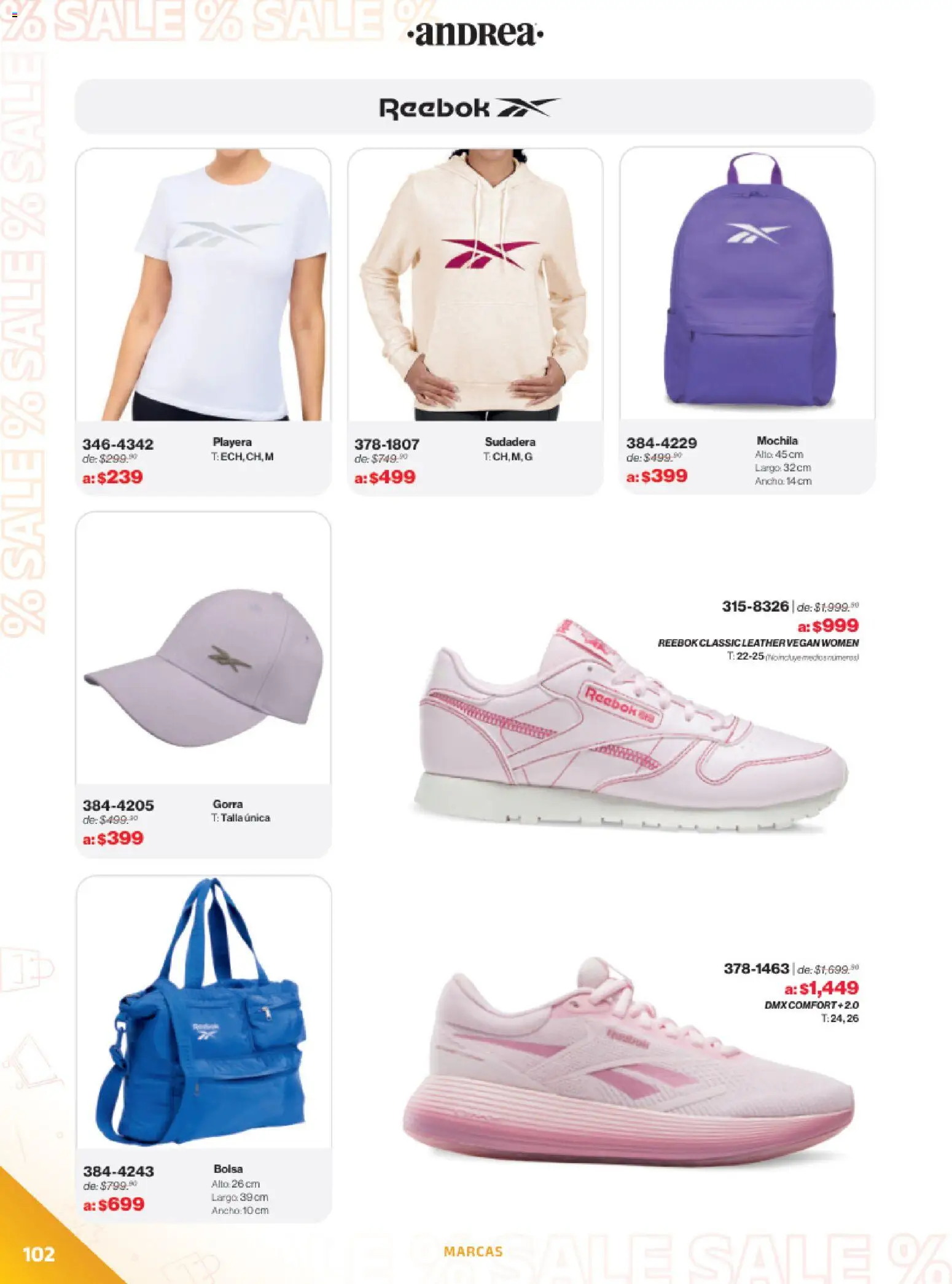 Nuevas ofertas de Andrea válidas en toda la República Mexicana desde el 21.12.2025. ¡Encuentra las mejores ofertas en Andrea catálogo Outlet! | Página: 102 | Productos: Bolsa, Mochila, Sudadera, Playera