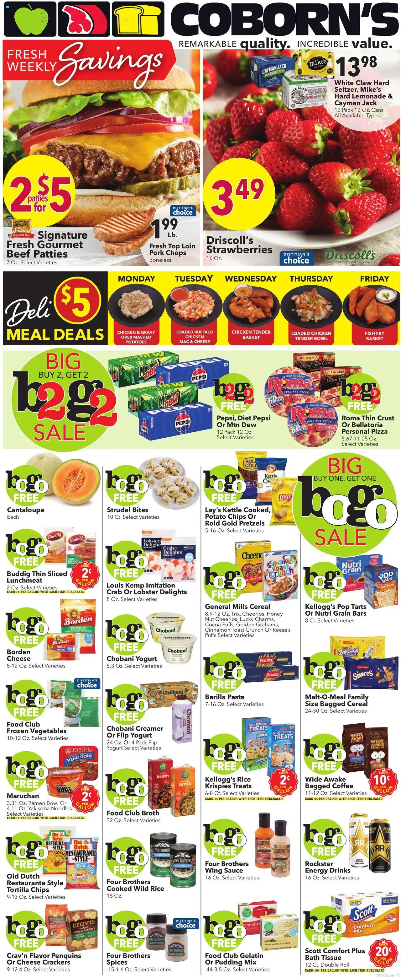 Coborn's Weekly Ad - valid from 10.09.2025 | Page: 1 | Products: Powder, Rice, Noodles, Garlic