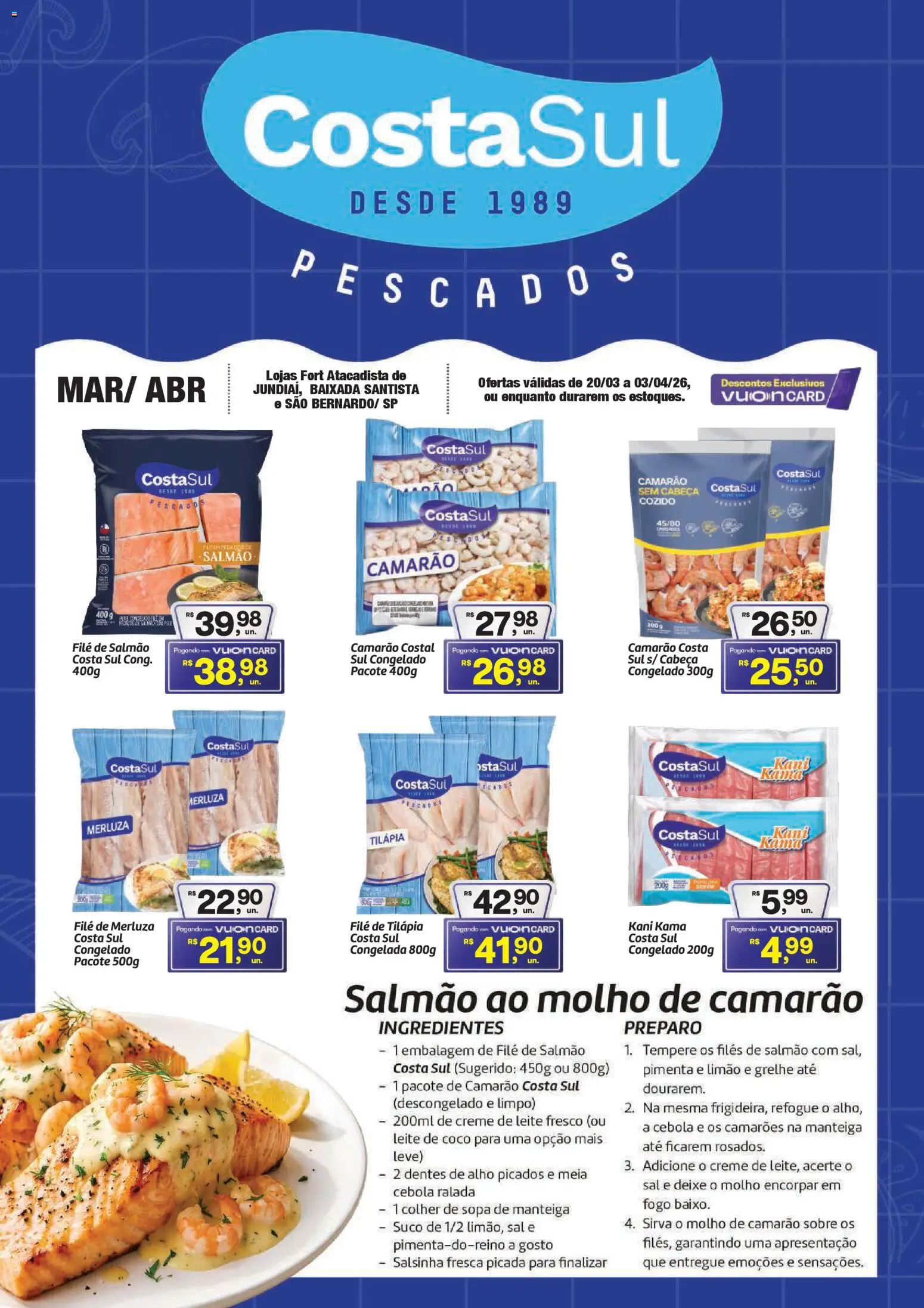 Fort Atacadista Folheto - válido de 20.03.2026 | Página: 1 | Produtos: Coco, Alho, Tilápia, Leite de coco
