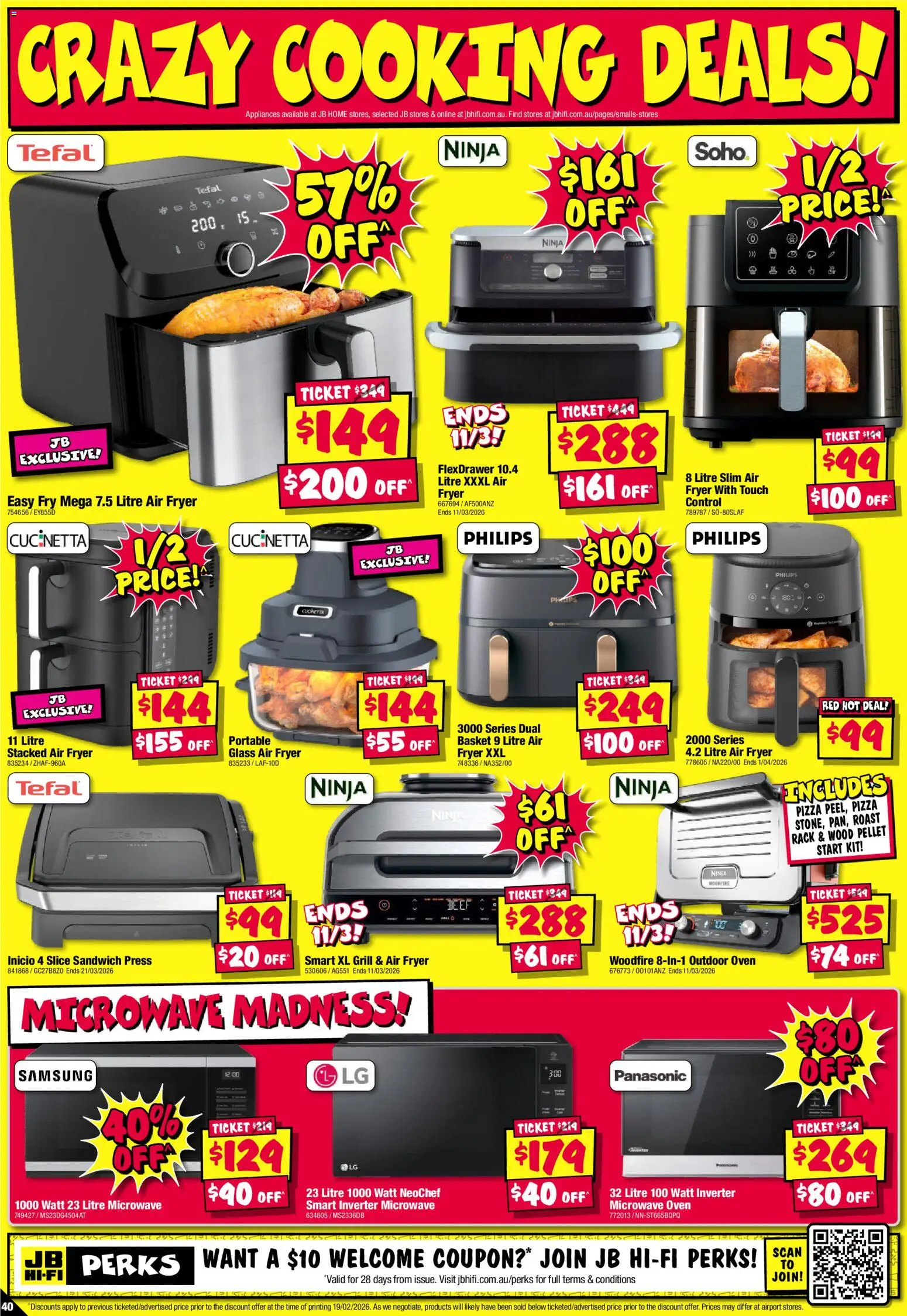 JB Hi-Fi catalogue - valid from 05.03.2026 | Page: 40 | Products: Pizza, Beef, Microwave, Grill