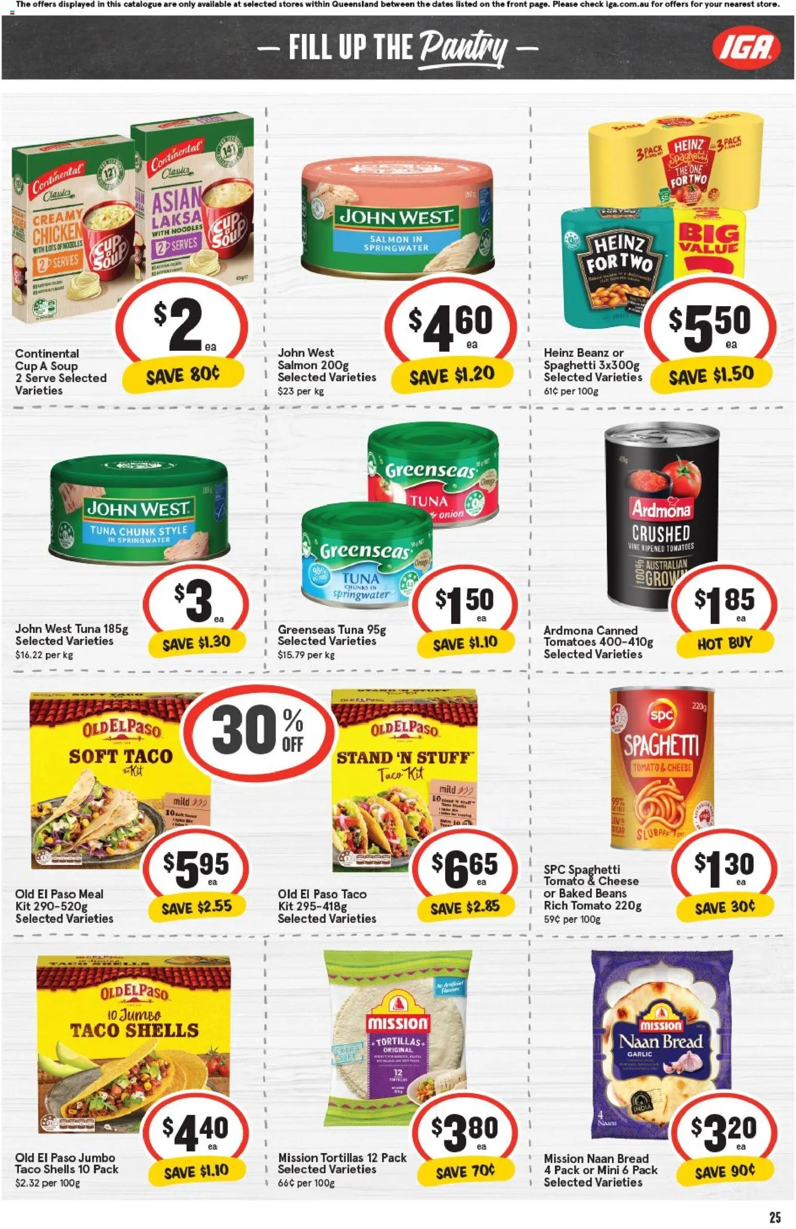 IGA catalogue - valid from 05.11.2025 | Page: 25 | Products: Cheese, Tomatoes, Noodles, Soup