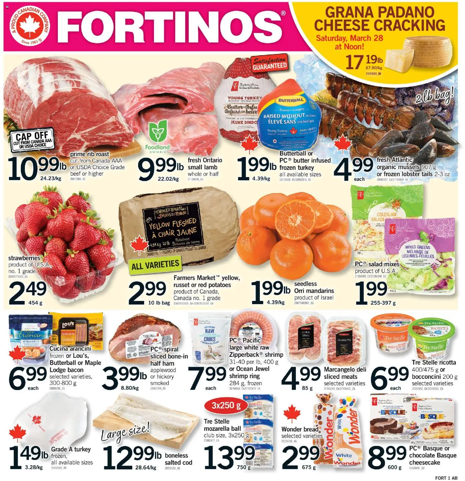 Fortinos flyer valid from 26.03.2026 | Page: 1 | Products: Cap, Chair, Butter, Chocolate