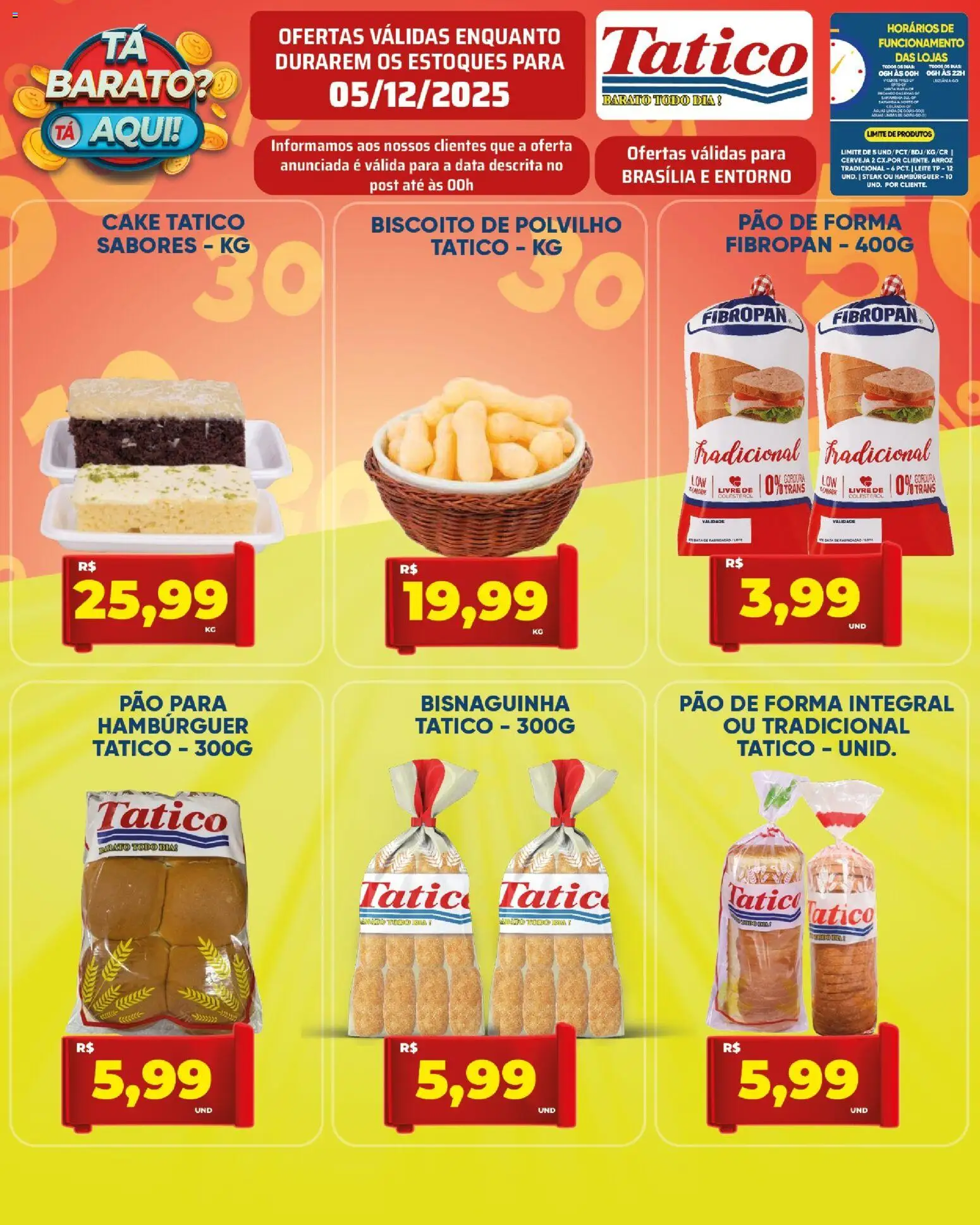 Tatico Folheto - válido de 05.12.2025 | Página: 9 | Produtos: Biscoito, Polvilho, Leite, Pão
