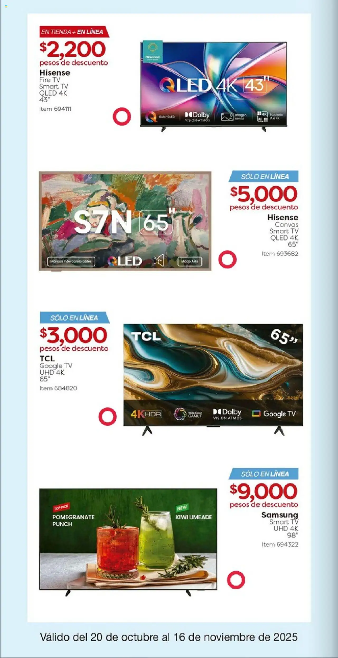 Nuevas ofertas de Costco válidas en toda la República Mexicana desde el 20.10.2025. ¡Encuentra las mejores ofertas en Costco catálogo! | Página: 4 | Productos: Kiwi, Top