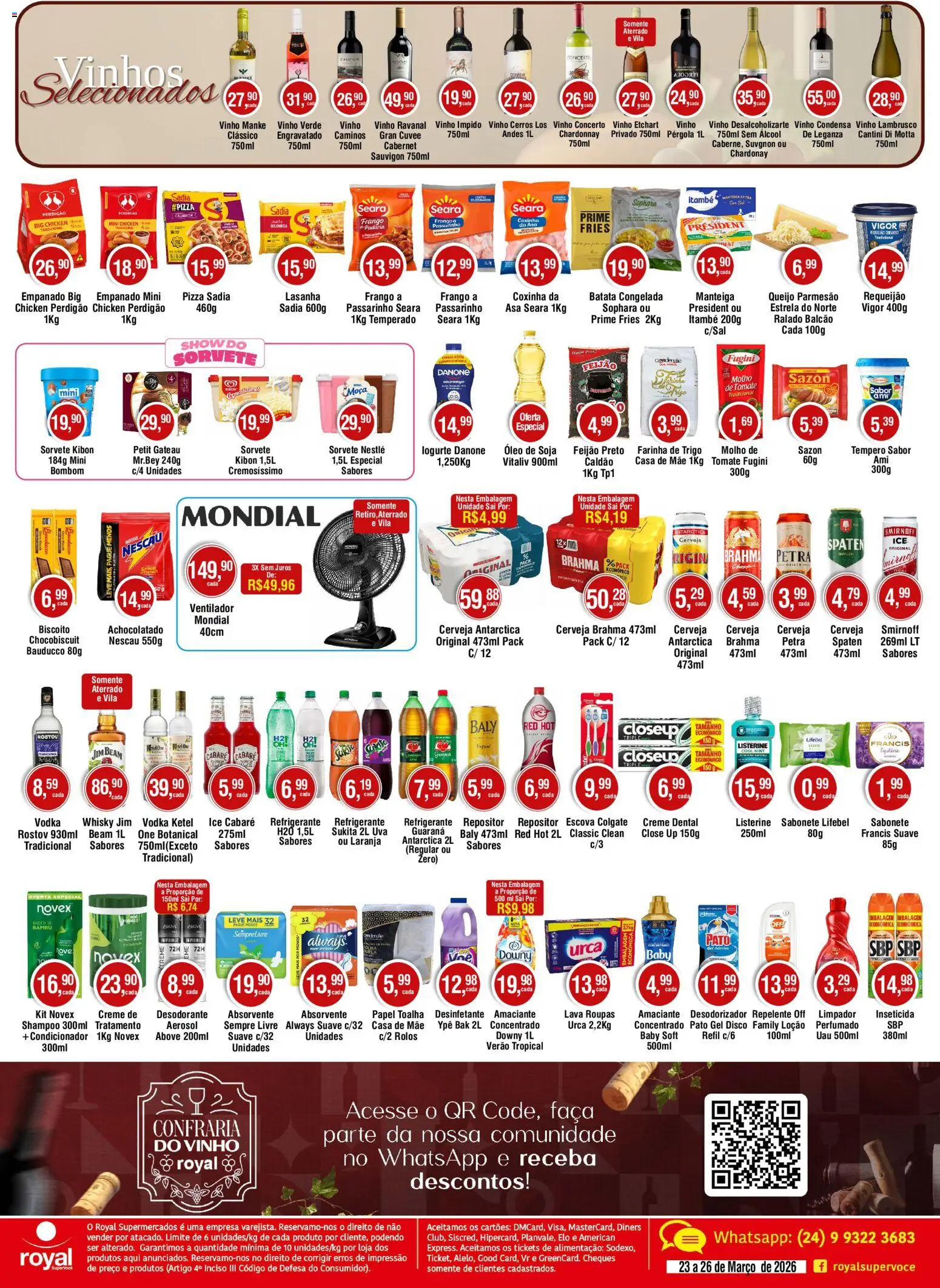 Royal Supermercados Folheto - válido de 23.03.2026 | Página: 2 | Produtos: Ventilador, Faca, Sabonete, Disco