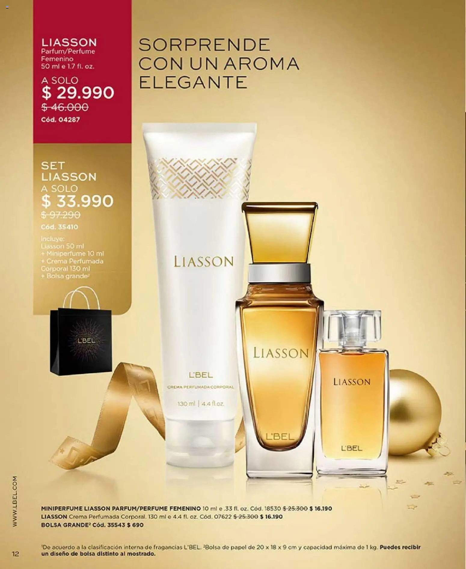 Catálogo L'Bel Campaña 18 │ válido desde el 30.11.2025 | Página: 12 | Productos: Bolsa, Crema