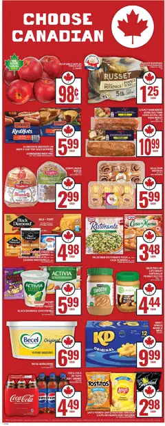 Preview of Food Basics - Cornwall from shop Food Basics valid from 01.01.2026 | Page: 10 | Products: Cheese, Bread, Pizza, Apples