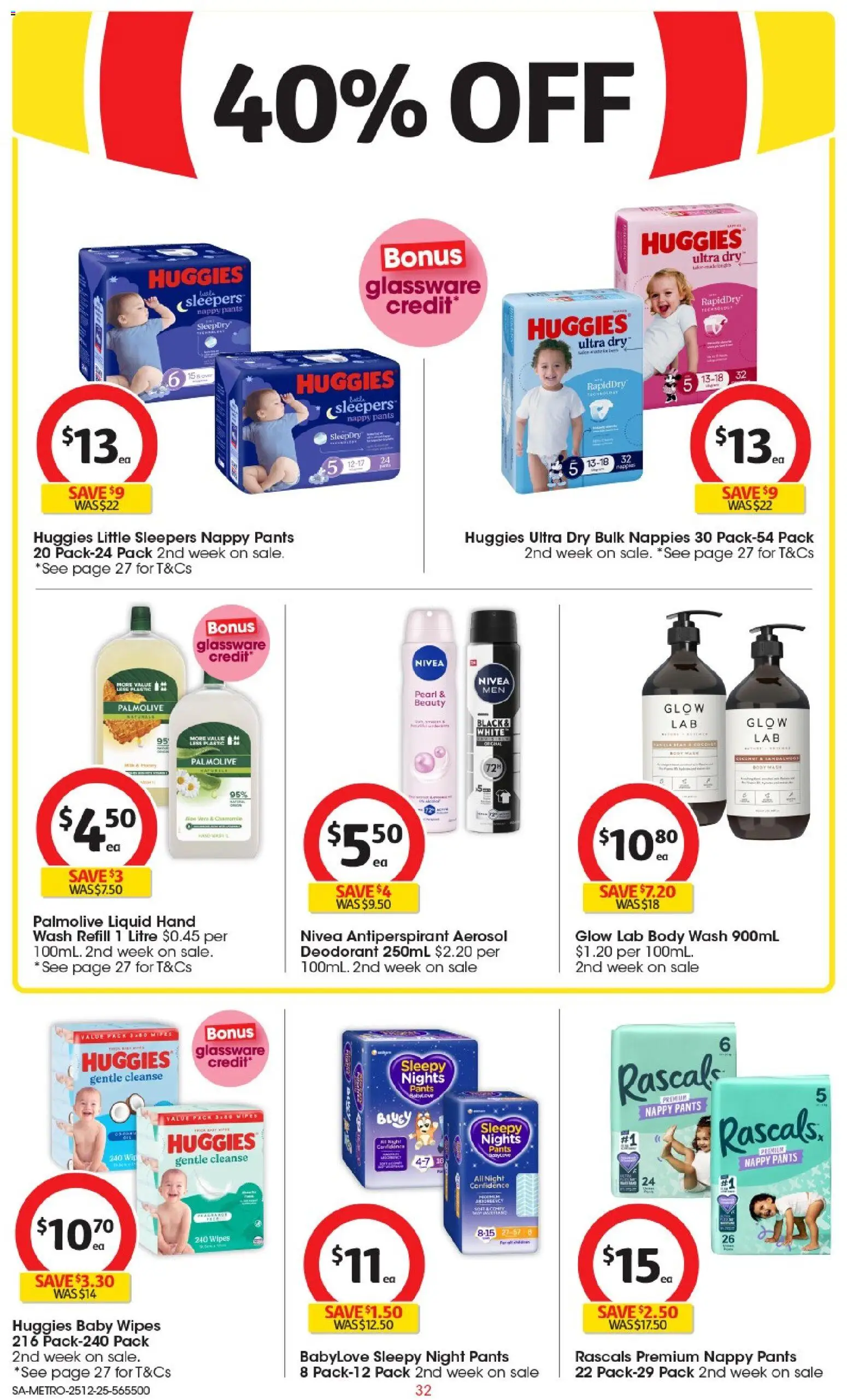 Coles catalogue - valid from 25.12.2025 | Page: 33 | Products: Deodorant, Antiperspirant, Pants, Hand wash