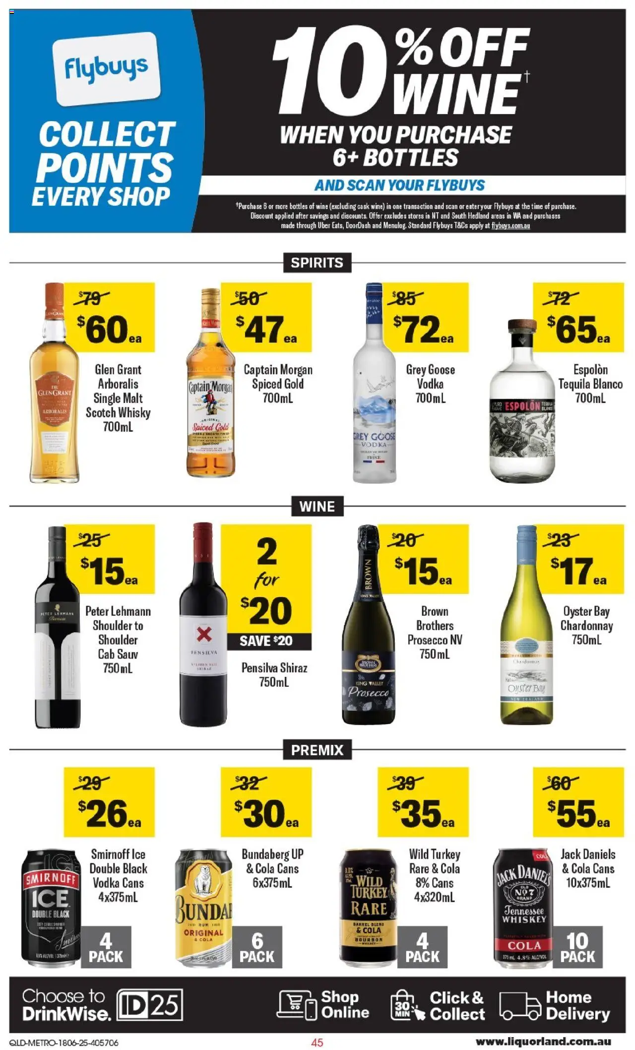 Coles catalogue - valid from 18.06.2025 | Page: 45 | Products: Wine, Vodka, Whiskey, Turkey
