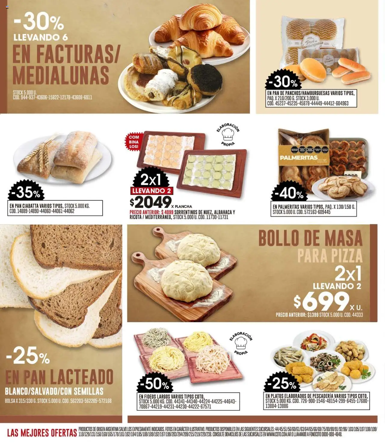 Coto ofertas │ válido desde el 18.08.2025 | Página: 6 | Productos: Bolsa, Pan, Pizza, Fideos