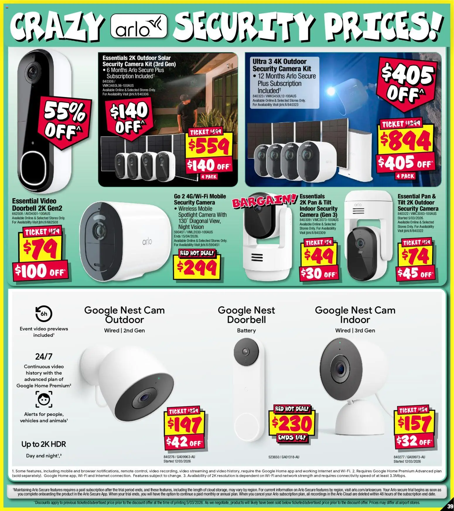 JB Hi-Fi catalogue - valid from 19.03.2026 | Page: 39 | Products: Battery, Doorbell, Camera, Mobile