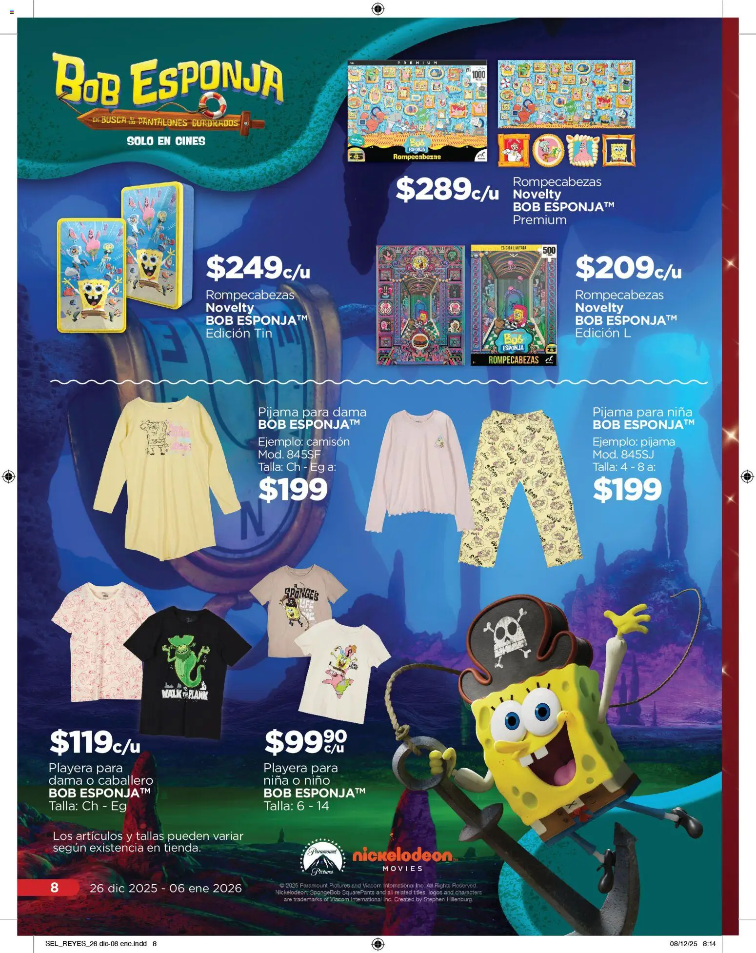 Nuevas ofertas de Chedraui válidas en toda la República Mexicana desde el 26.12.2025. ¡Encuentra las mejores ofertas en Chedraui folleto  Llevarte más cuesta menos! | Página: 8 | Productos: Pijama, Esponja, Playera, Camisón