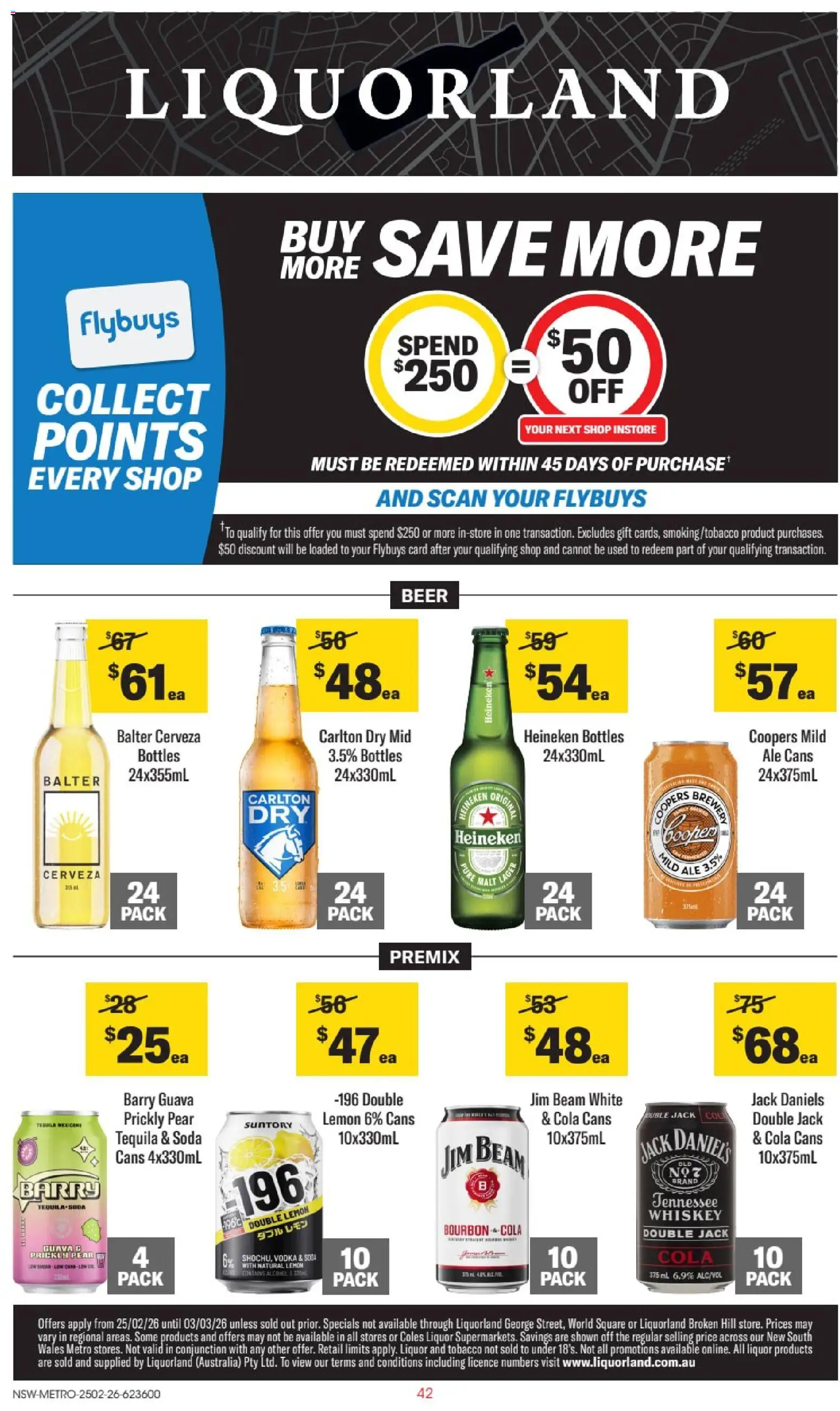 Liquorland catalogue - valid from 25.02.2026 | Page: 1 | Products: Beer, Vodka, Whiskey, Pear