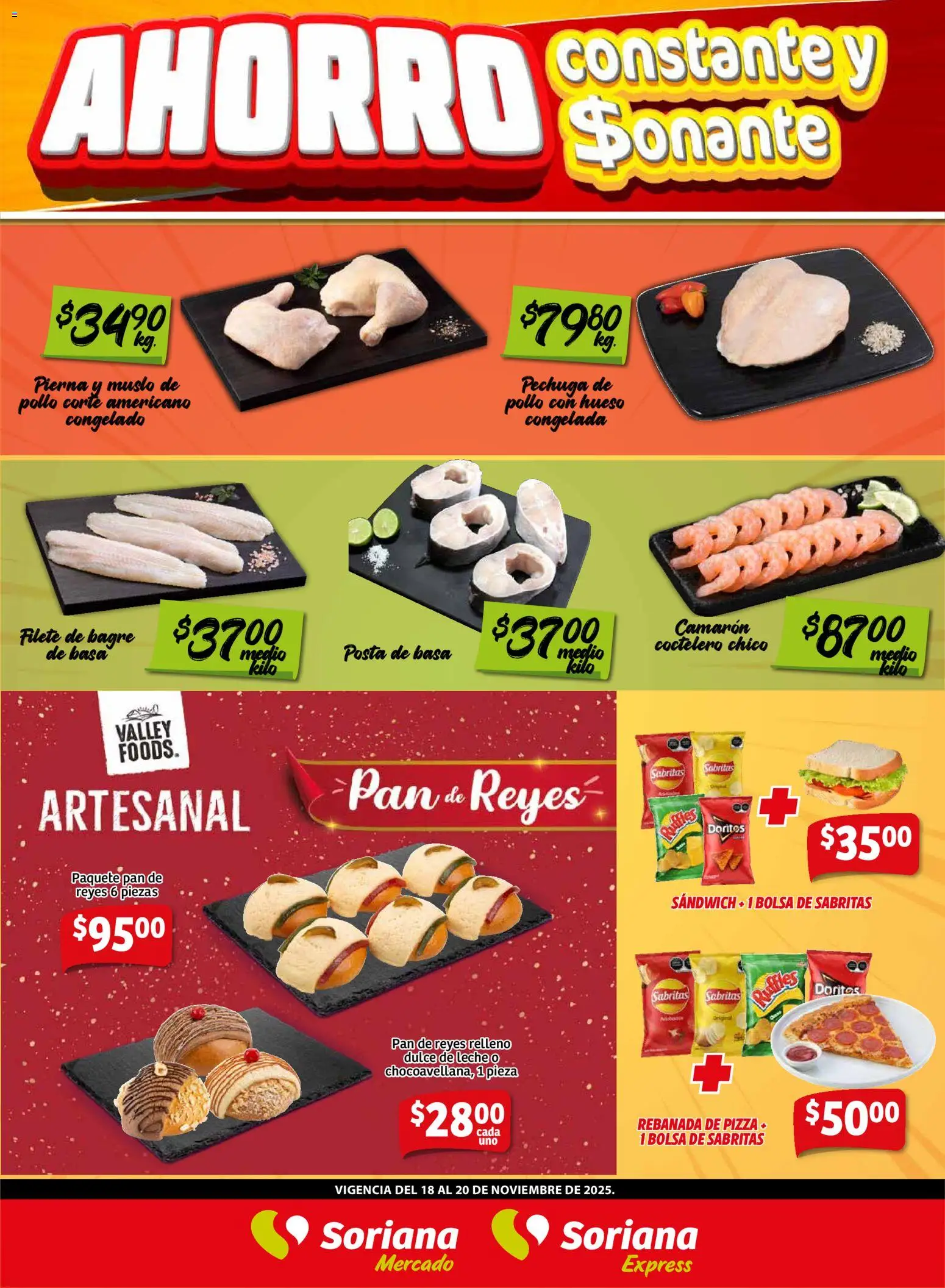 Nuevas ofertas de Soriana válidas en toda la República Mexicana desde el 18.11.2025. ¡Encuentra las mejores ofertas en Soriana - Frescos del Mandado Mercado: BCS, Son y Sin! | Página: 2 | Productos: Pollo, Dulce de leche, Bolsa, Leche