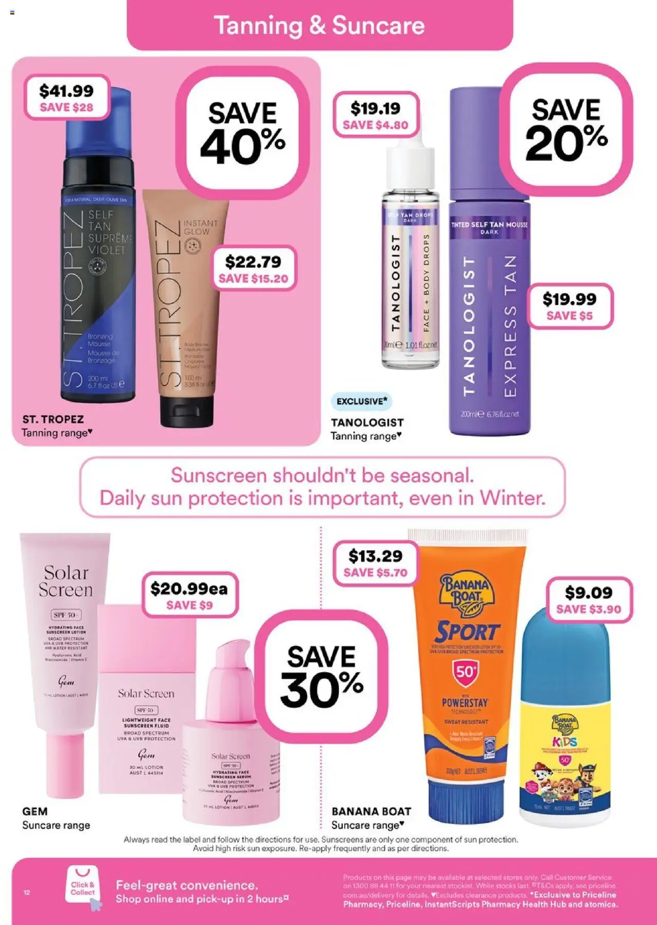 Priceline Pharmacy catalogue - valid from 02.07.2025 | Page: 12 | Products: Sunscreen, Sun protection, Screen, Vitamin