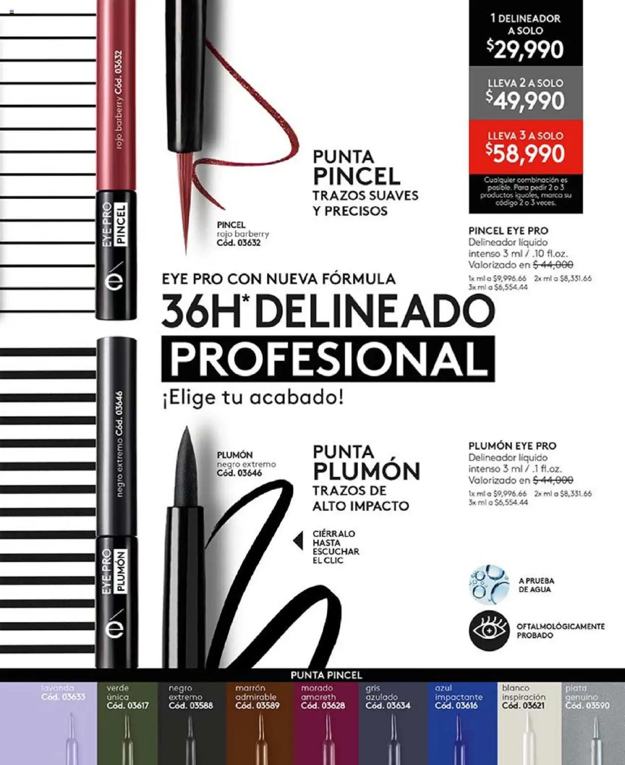 Ésika revista - valida desde el 14.10.2025 | Página: 73 | Productos: Agua, Delineador, Combinación