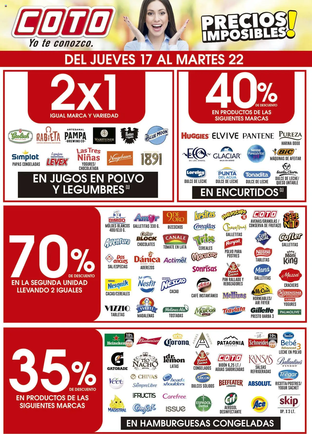 Coto Promos │ válido desde el 17.07.2025 | Página: 1 | Productos: Desinfectante, Queso, Té, Cacao