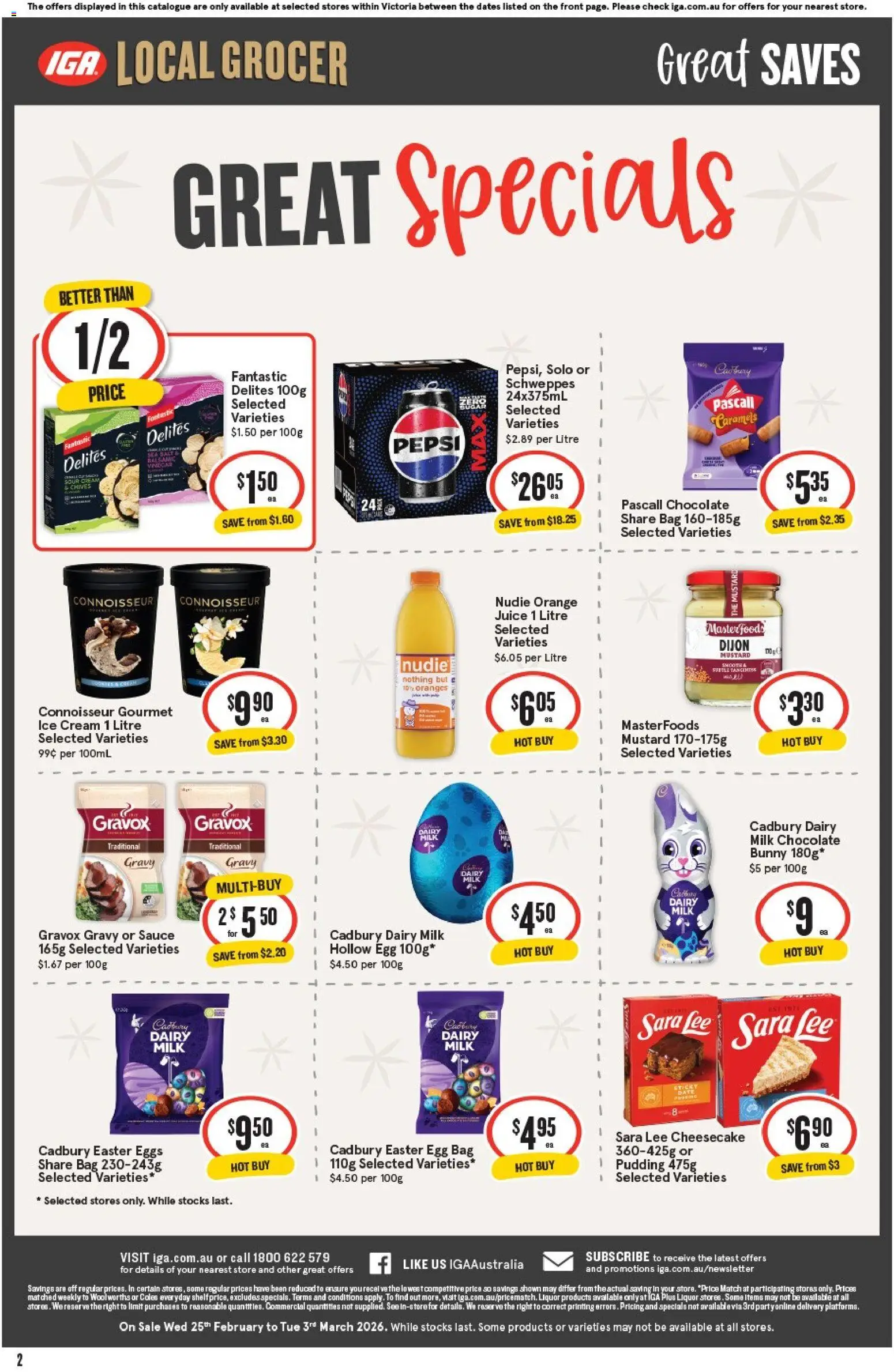 IGA catalogue - valid from 25.02.2026 | Page: 8 | Products: Eggs, Sauce, Vinegar, Bag