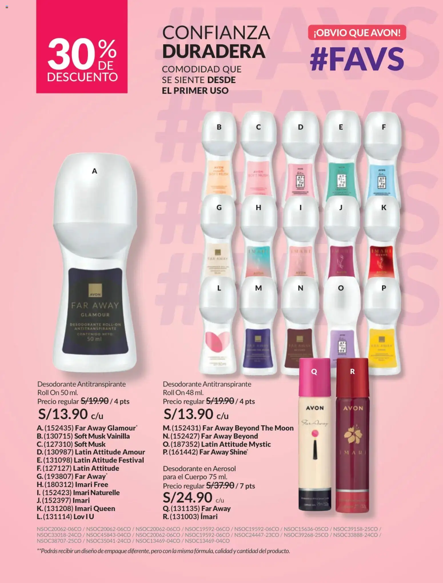 Catálogo Avon válido desde 31.01.2026 | Página: 148 | Productos: Desodorante, Antitranspirante, Empaque