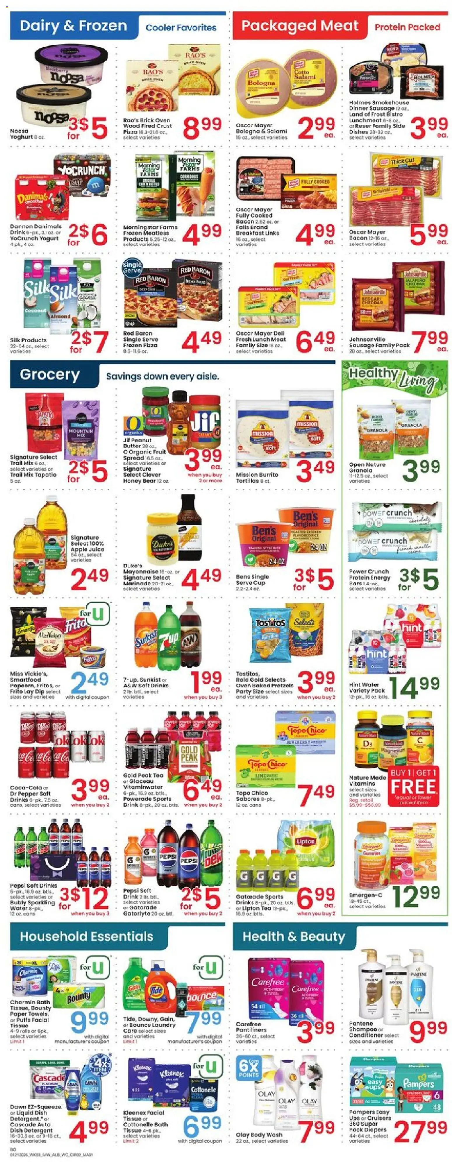 Albertsons Weekly Ad - valid from 21.01.2026 | Page: 5 | Products: Bath, Conditioner, Yogurt, Water