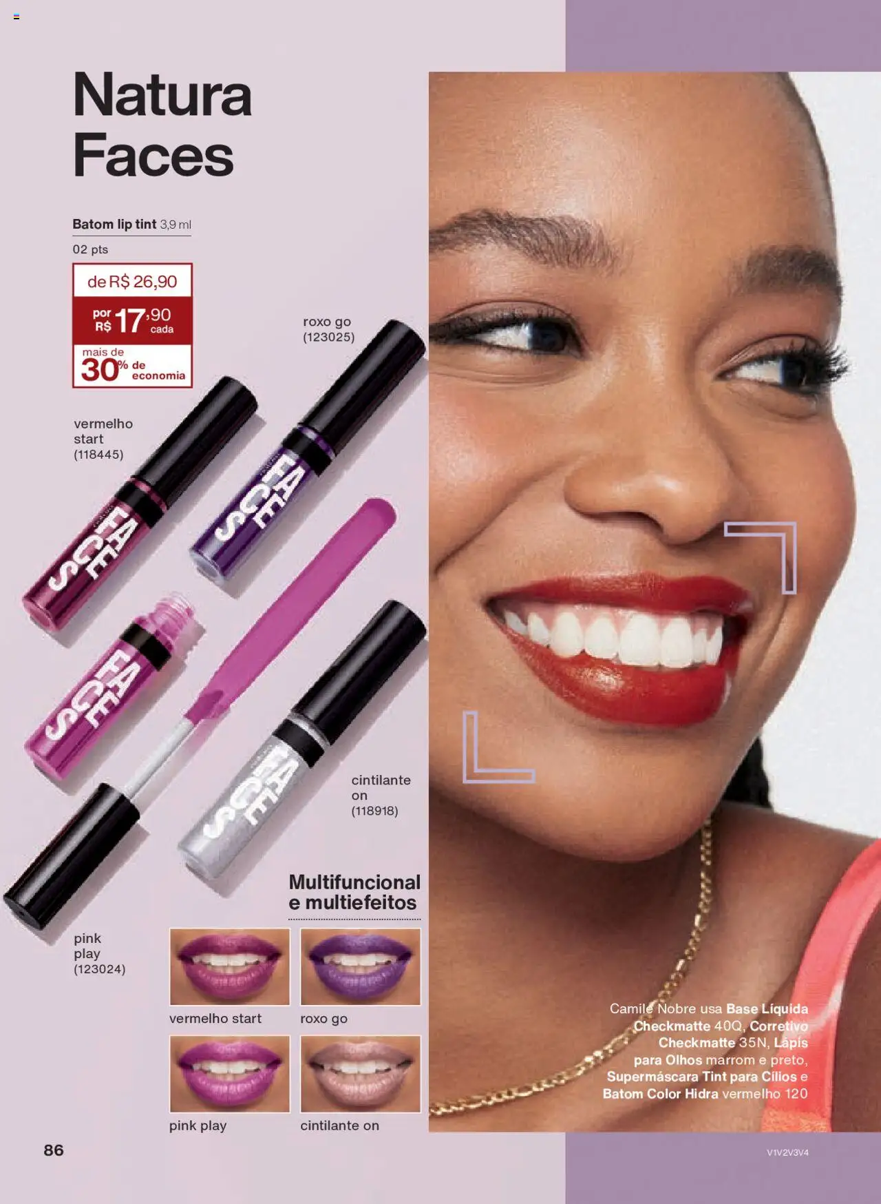 Natura Folheto - válido de 15.06.2025 | Página: 86 | Produtos: Corretivo, Multifuncional, Lápis, Base