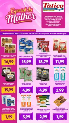 Tatico - Ofertas da semana - Pré-Visualização do folheto da loja Tatico, válido de 02.03.2026 | Página: 4 | Produtos: Chocolate, Arroz, Geleia, Guardanapo