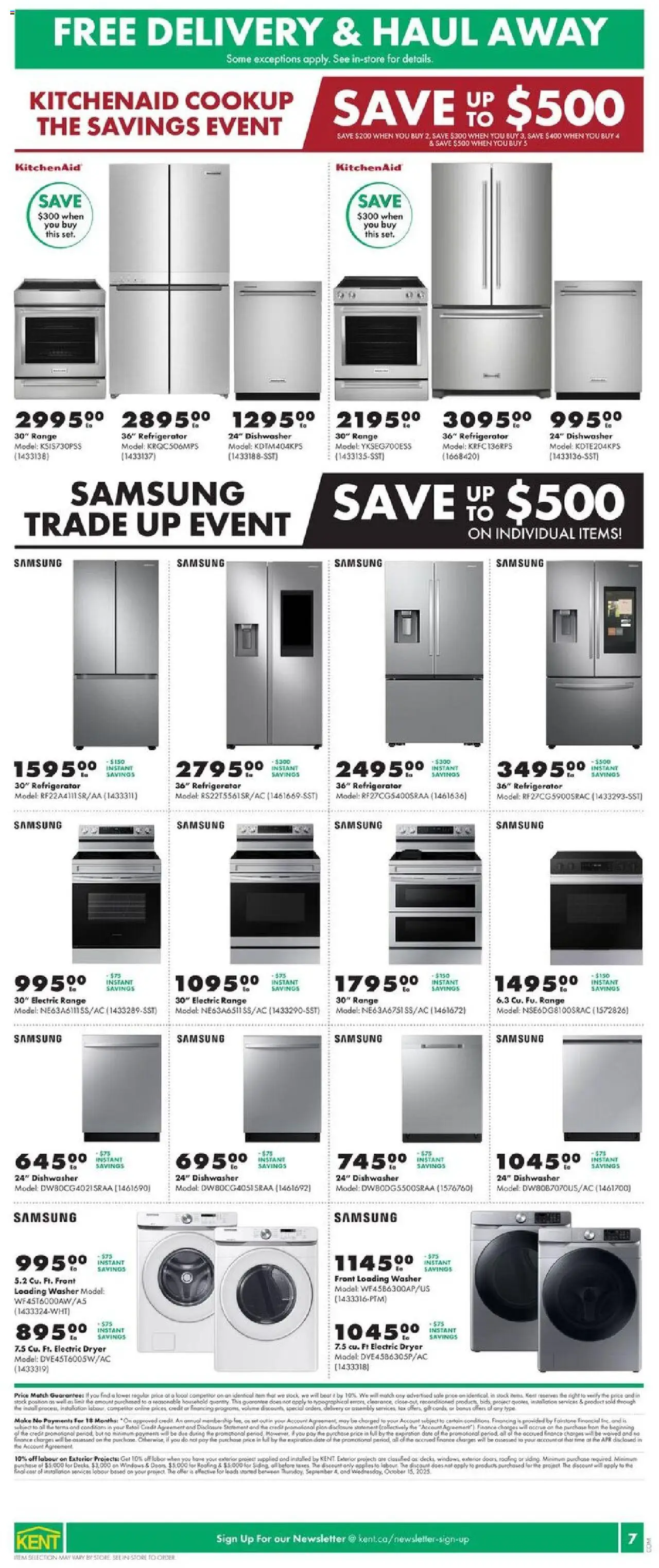 Kent flyer valid from 09.10.2025 | Page: 10 | Products: Refrigerator, Dryer, Dishwasher