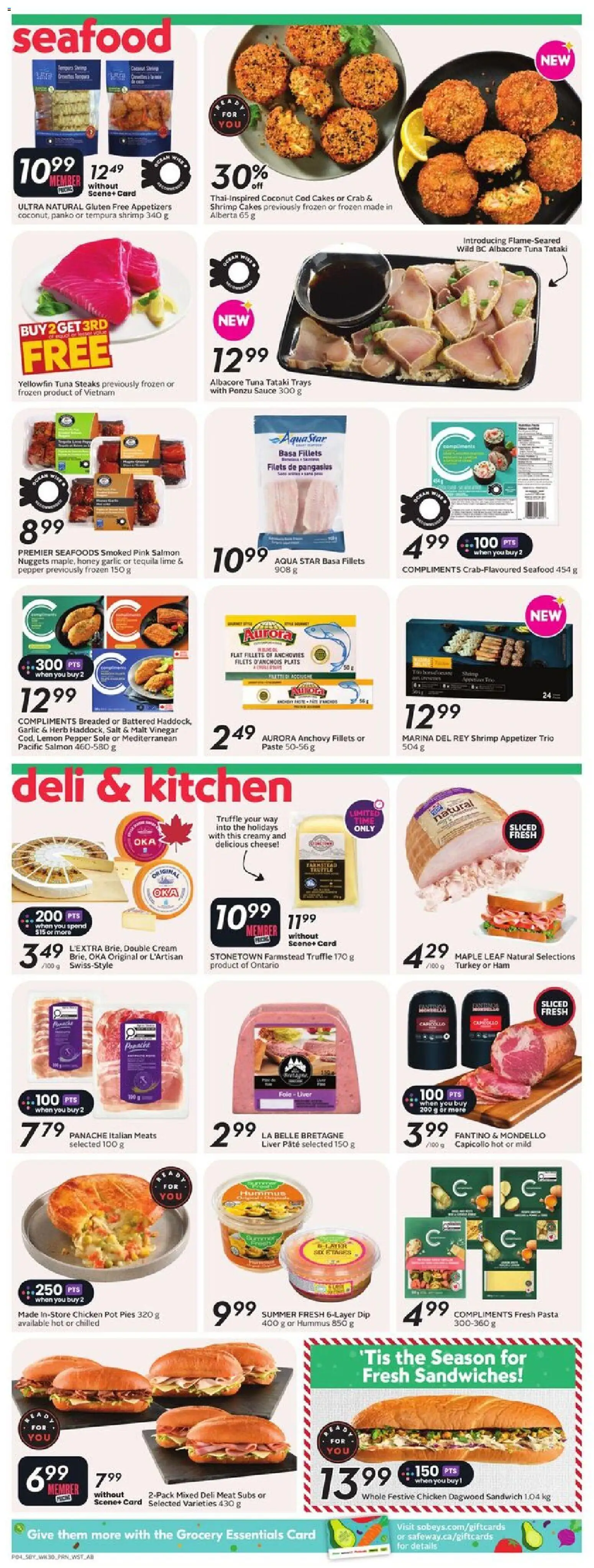 Safeway flyer valid from 20.11.2025 | Page: 7 | Products: Cream, Turkey, Ham, Chicken
