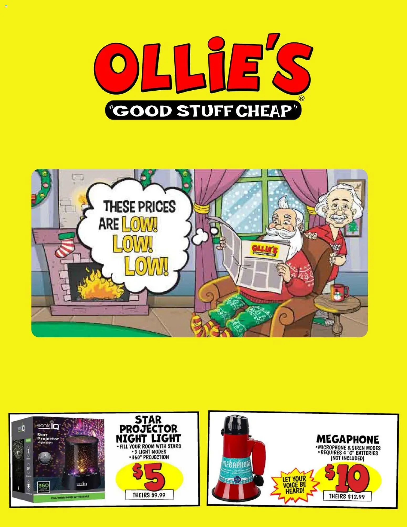 Ollie's Ad - valid from 19.12.2025 | Page: 1 | Products: Projector, Microphone