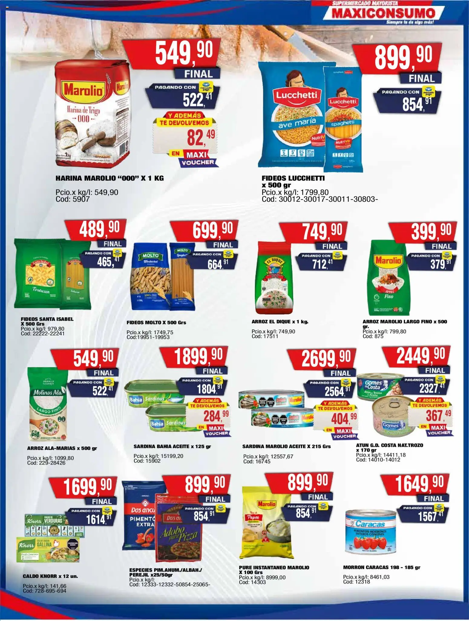 Maxiconsumo ofertas │ válido desde el 24.11.2025 | Página: 3 | Productos: Harina, Aceite, Arroz, Té