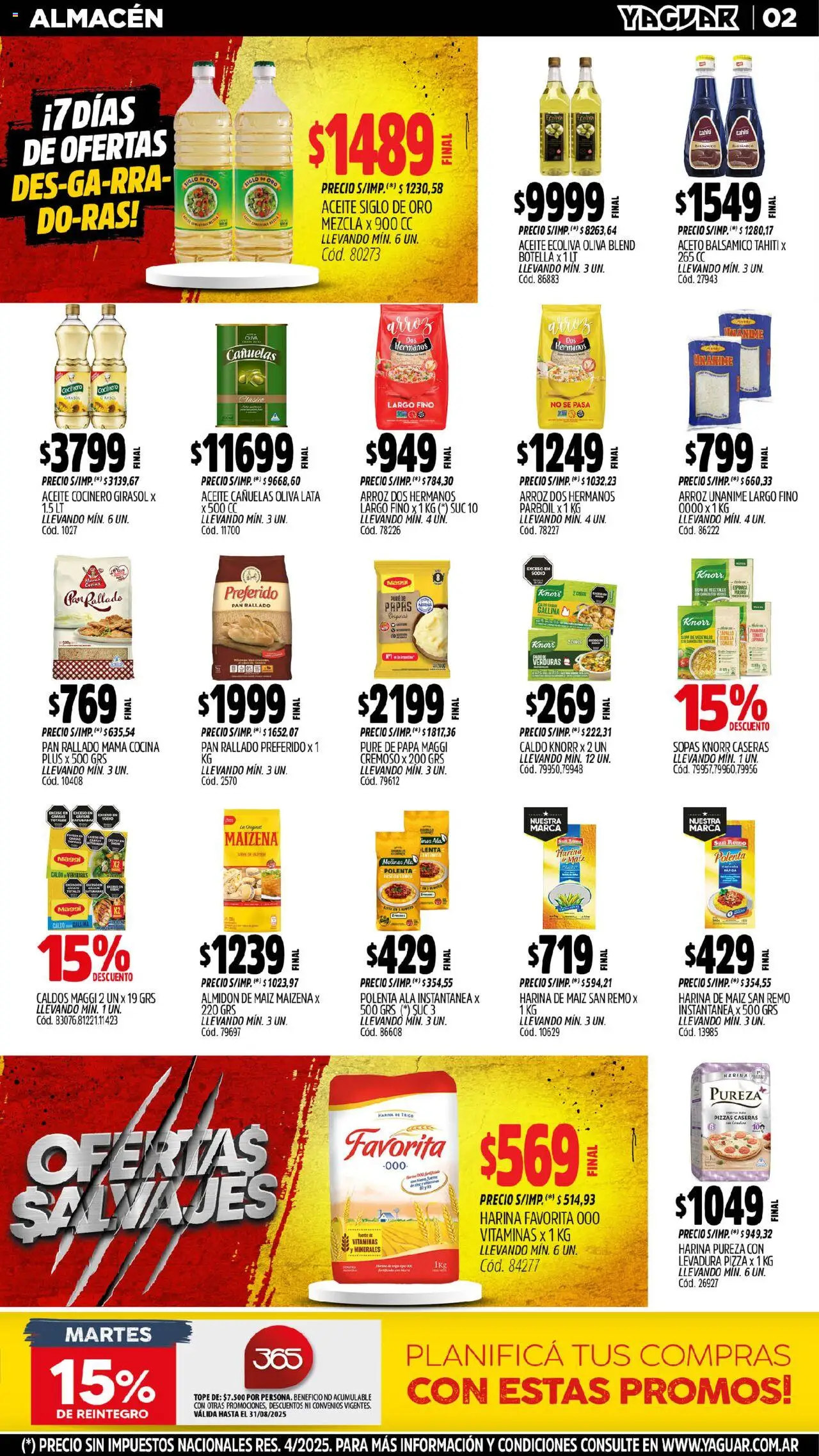 Yaguar - Maschwitz │ válido desde el 11.08.2025 | Página: 2 | Productos: Aceto, Maiz, Oliva, Pan
