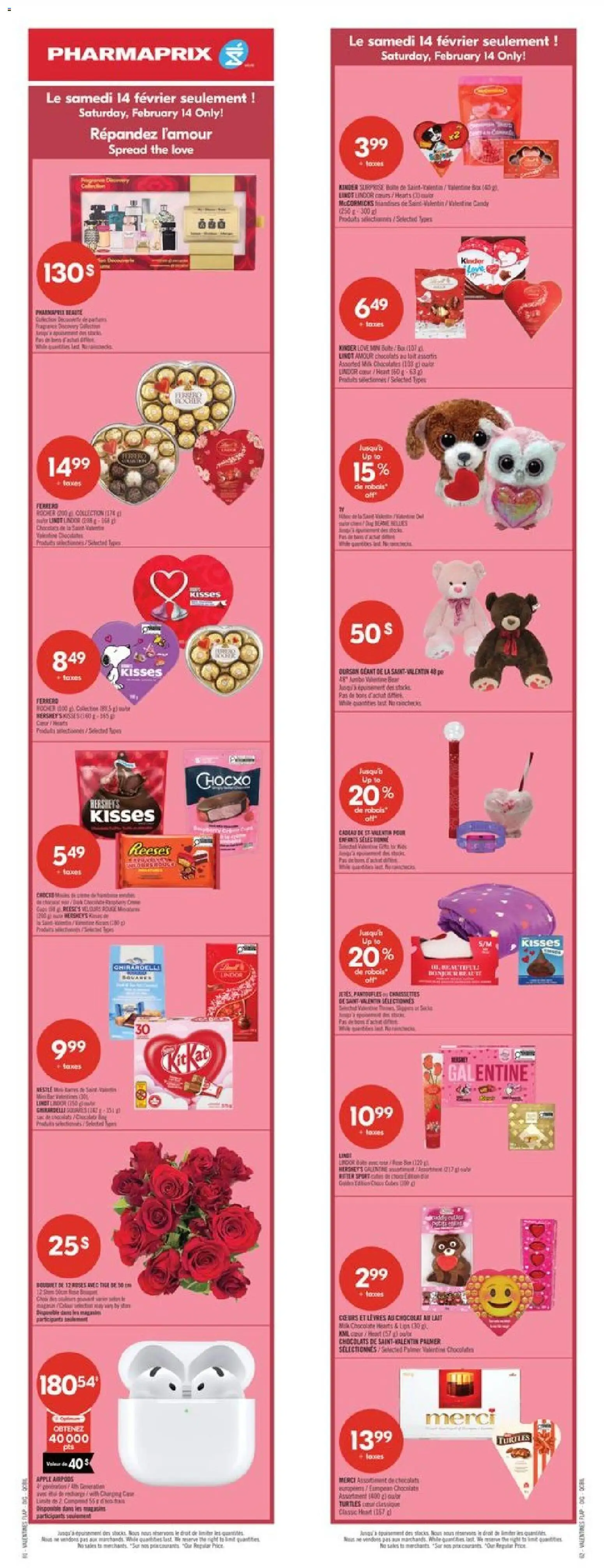 Pharmaprix flyer valid from 13.02.2026 | Page: 1 | Products: Slippers, Box, Milk, Chocolate