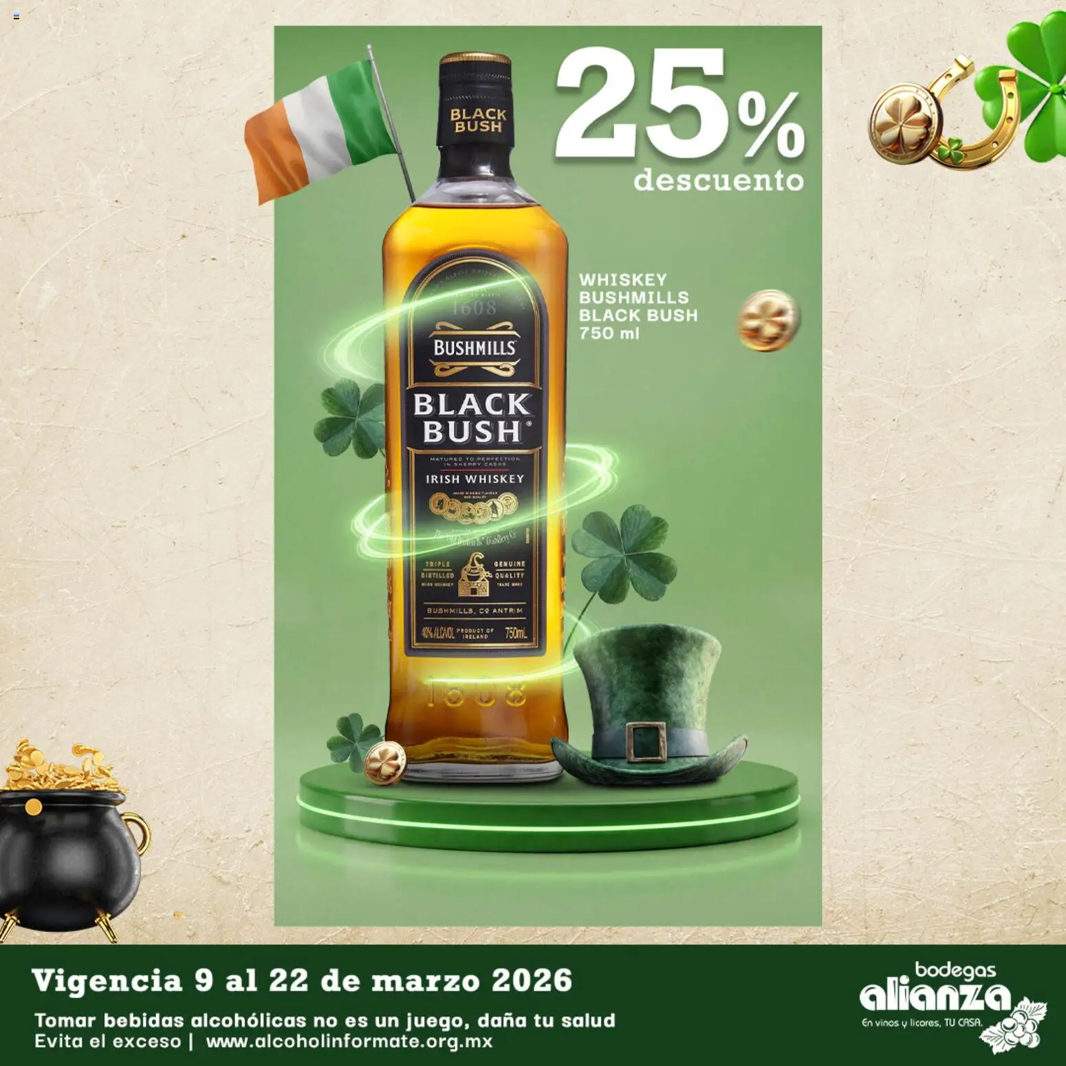 Nuevas ofertas de Bodegas Alianza válidas en toda la República Mexicana desde el 09.03.2026. ¡Encuentra las mejores ofertas en Bodegas Alianza catálogo Ofertas! | Página: 1 | Productos: Whiskey